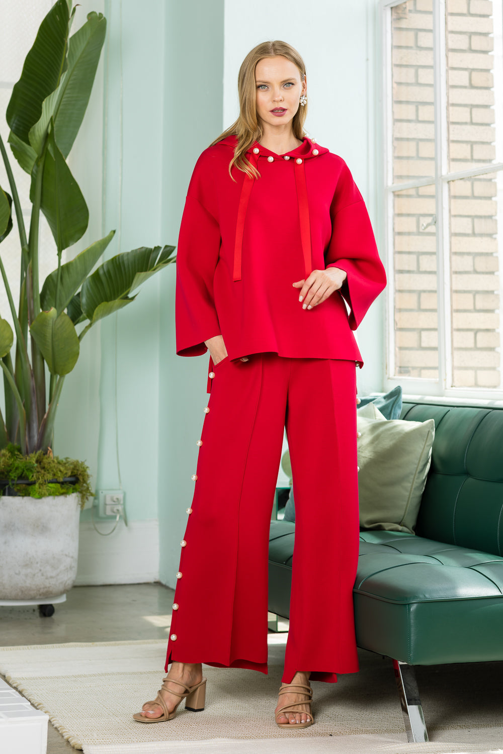 Farrah French Scuba Pearl Pant