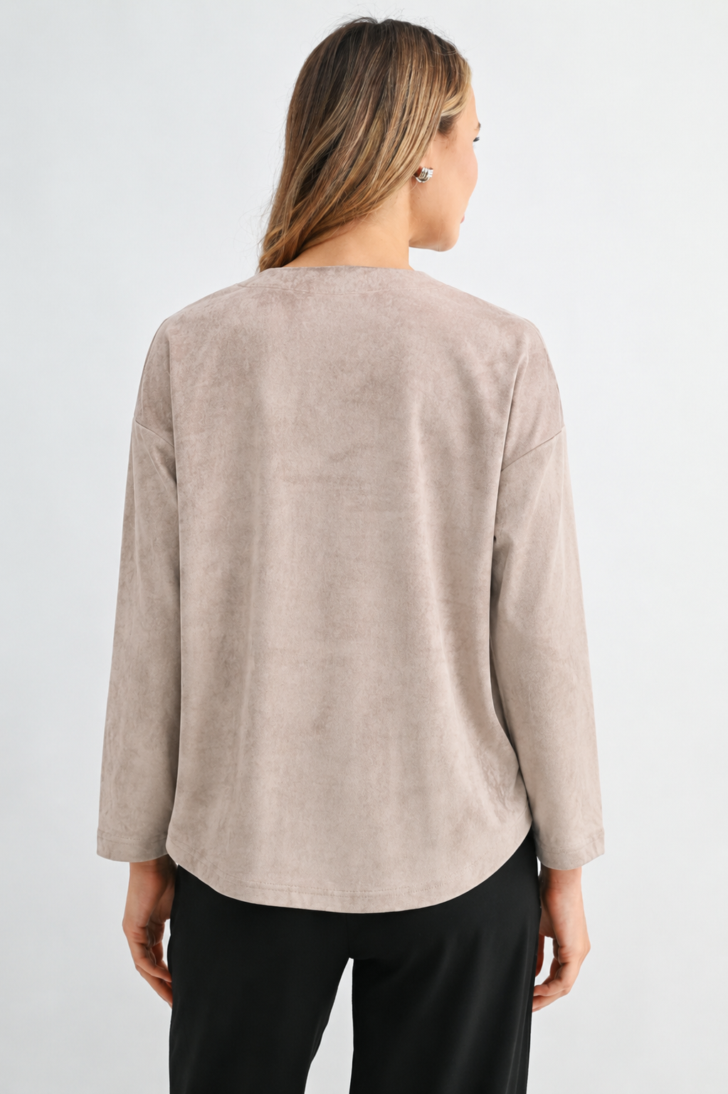 Andrea Stretch Suede Top
