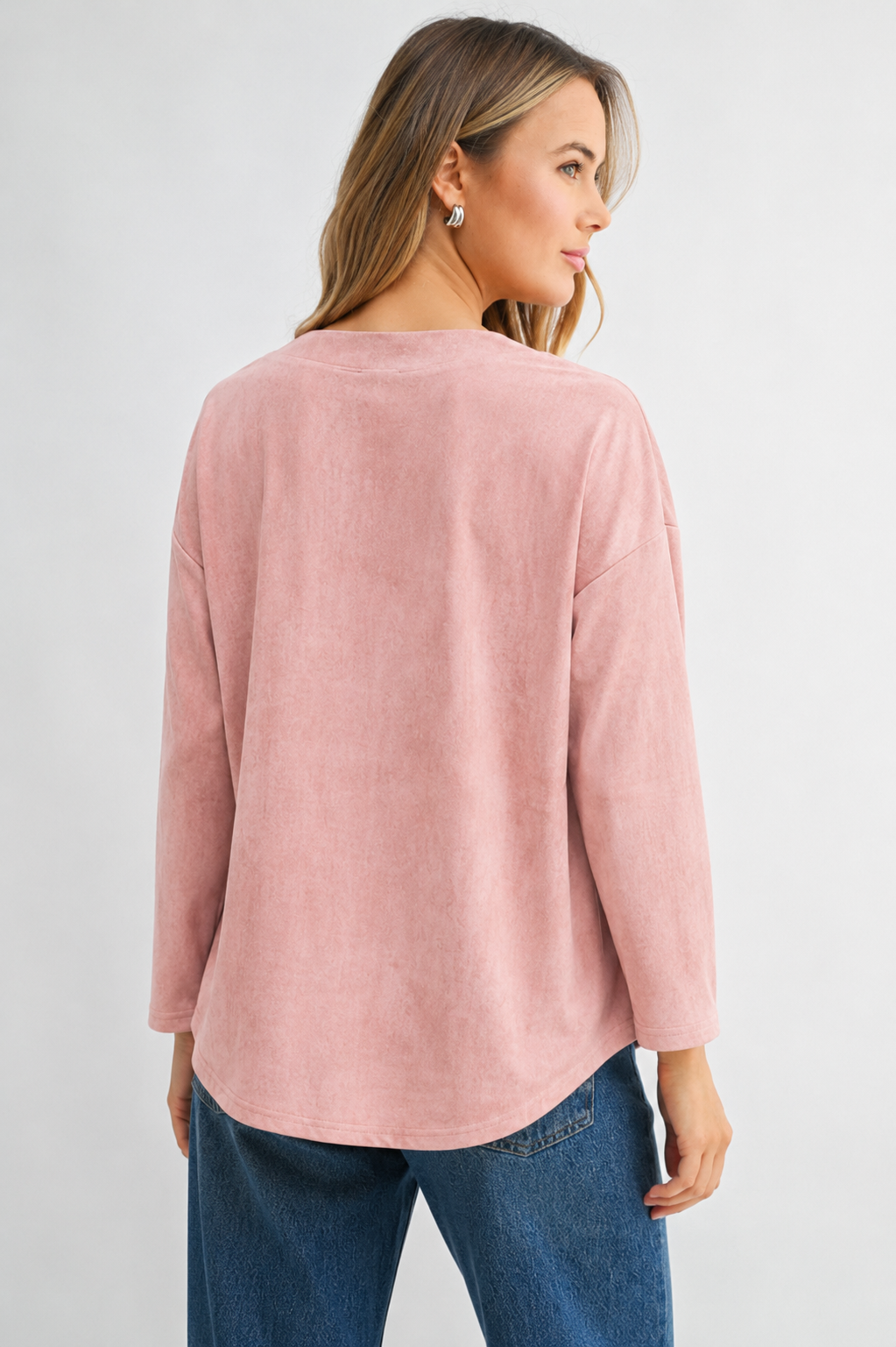 Andrea Stretch Suede Top