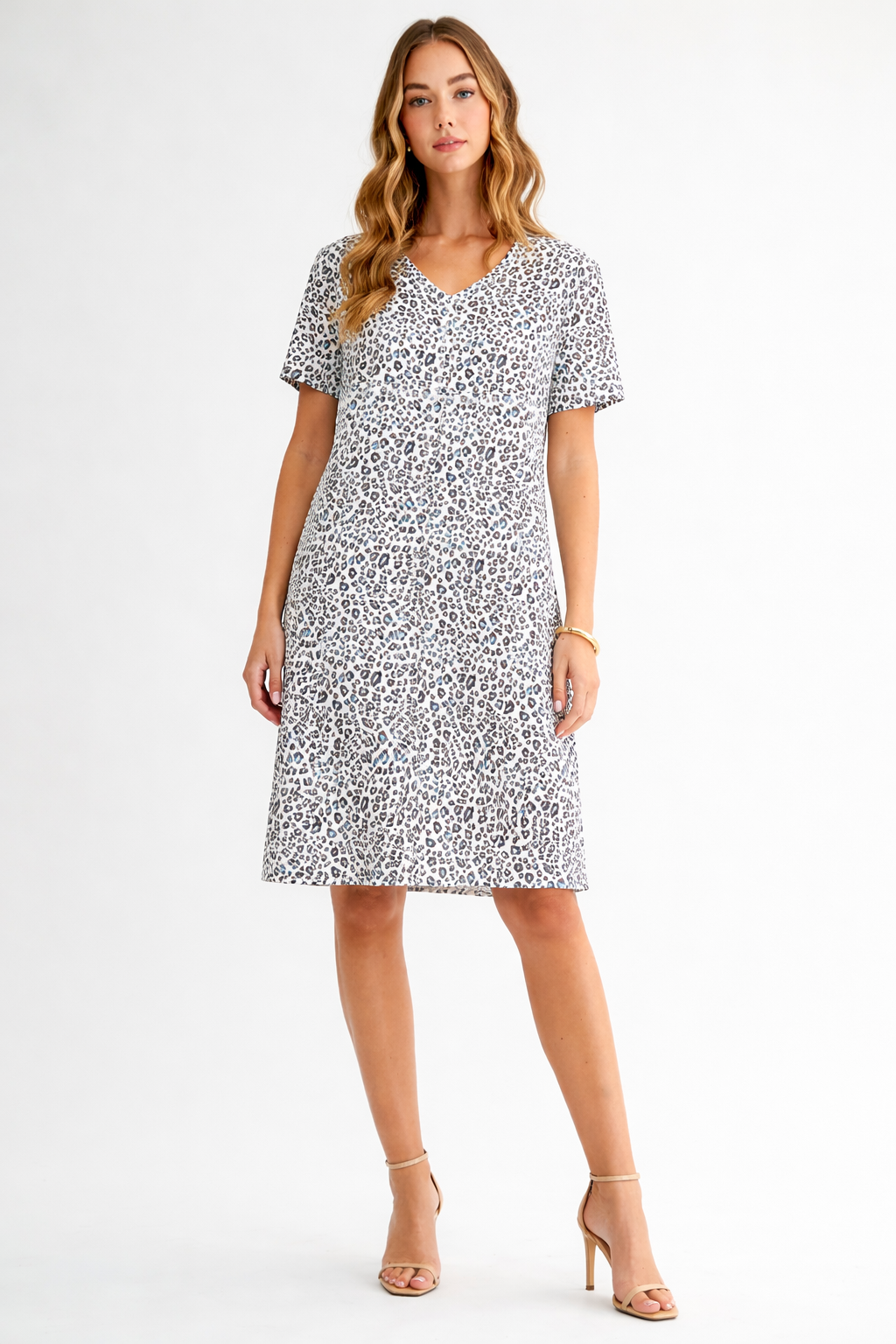 Audrey Stretch Suede Dress - Animal Print