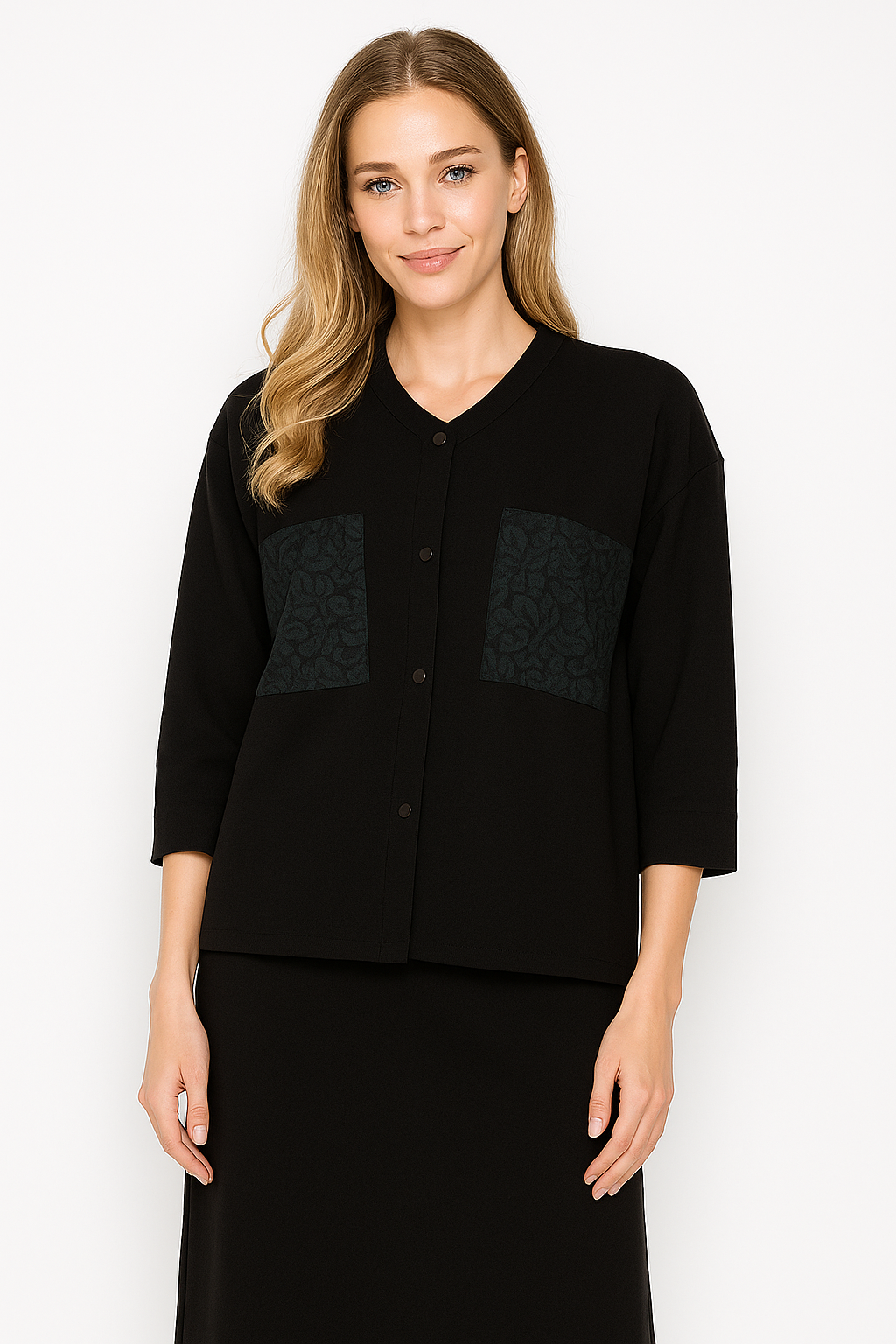 Kyle Crepe Knit with Detachable Ribbon Brooch