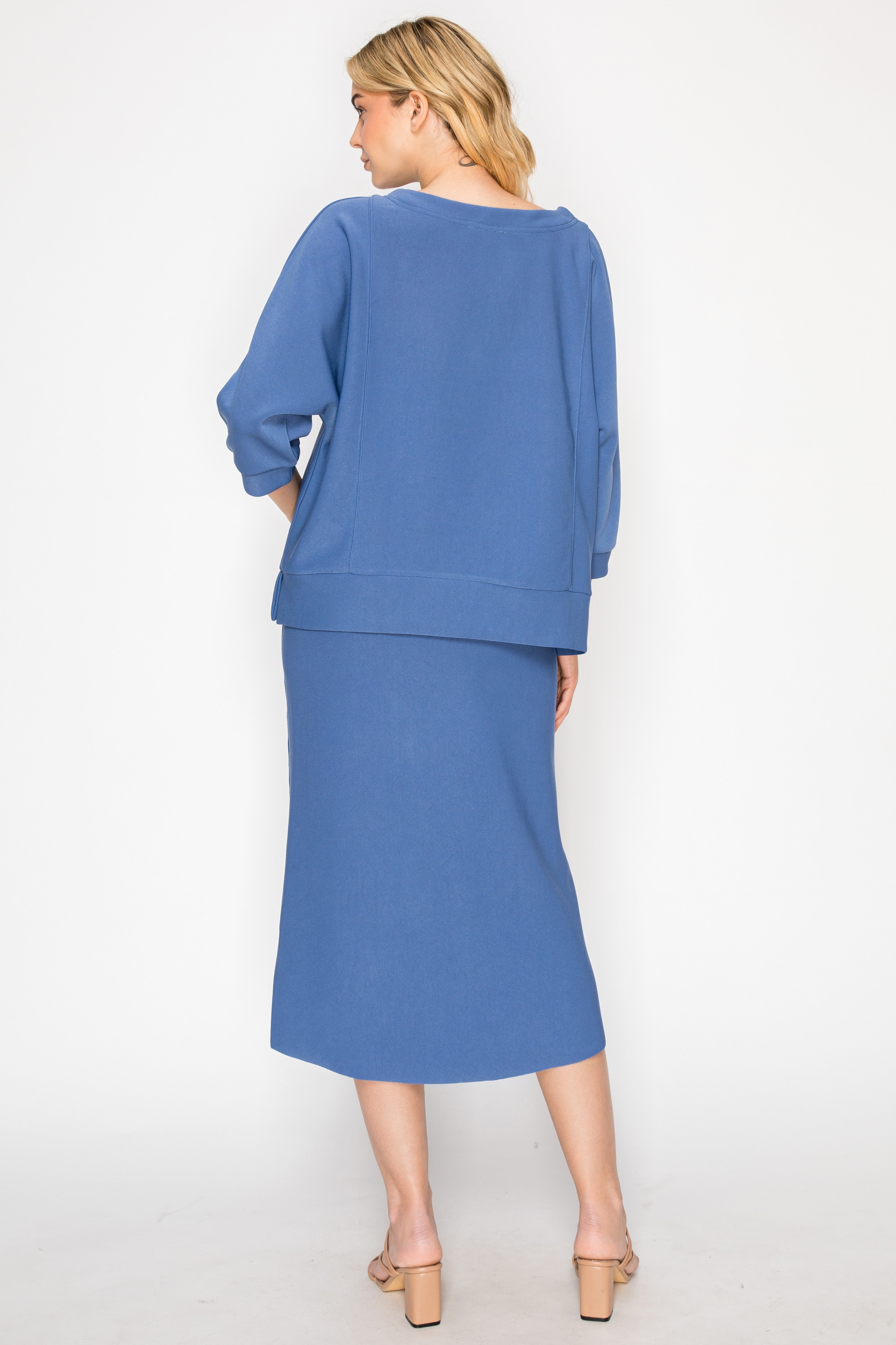 Karol Stretch Crepe Knit Top