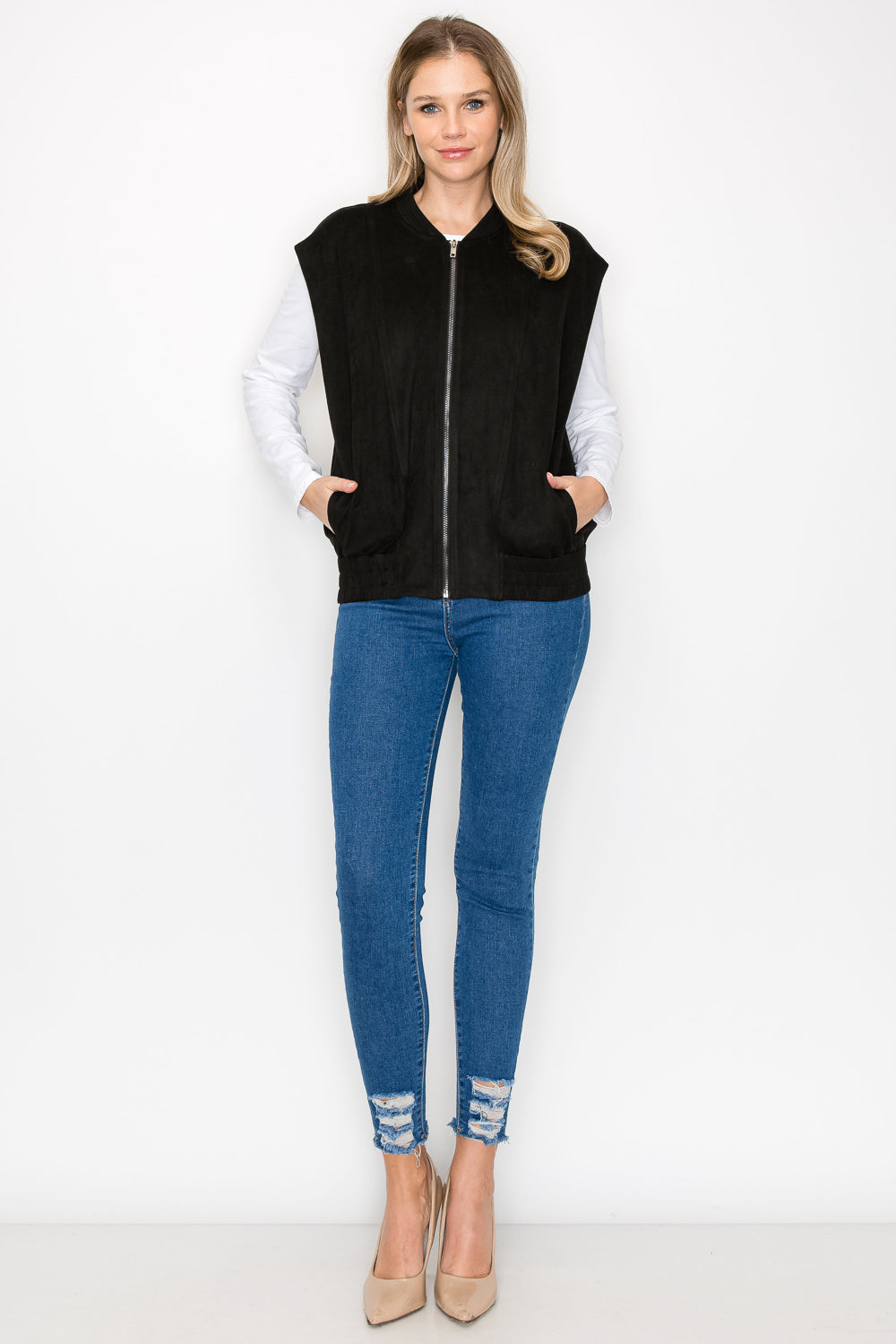 Allison Stretch Suede Vest