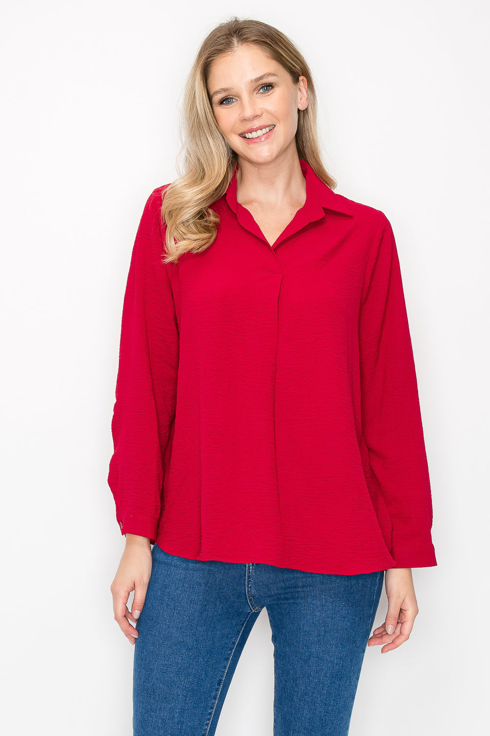 Wanda Lightweight Flowy Woven Crepe Top