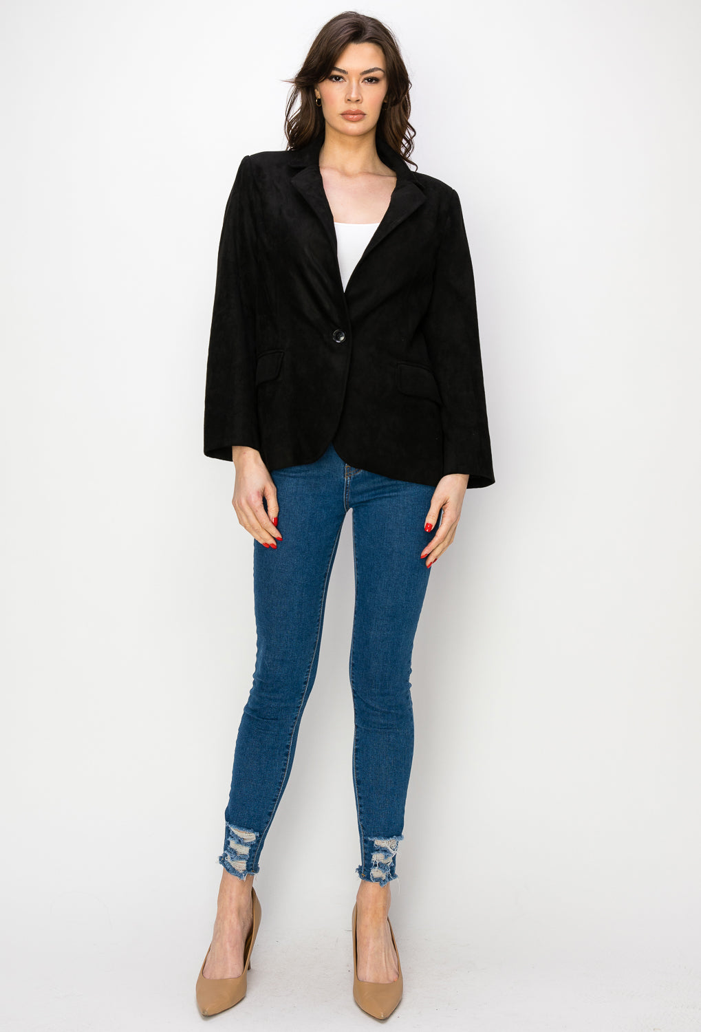 Amy Suede Blazer Jacket