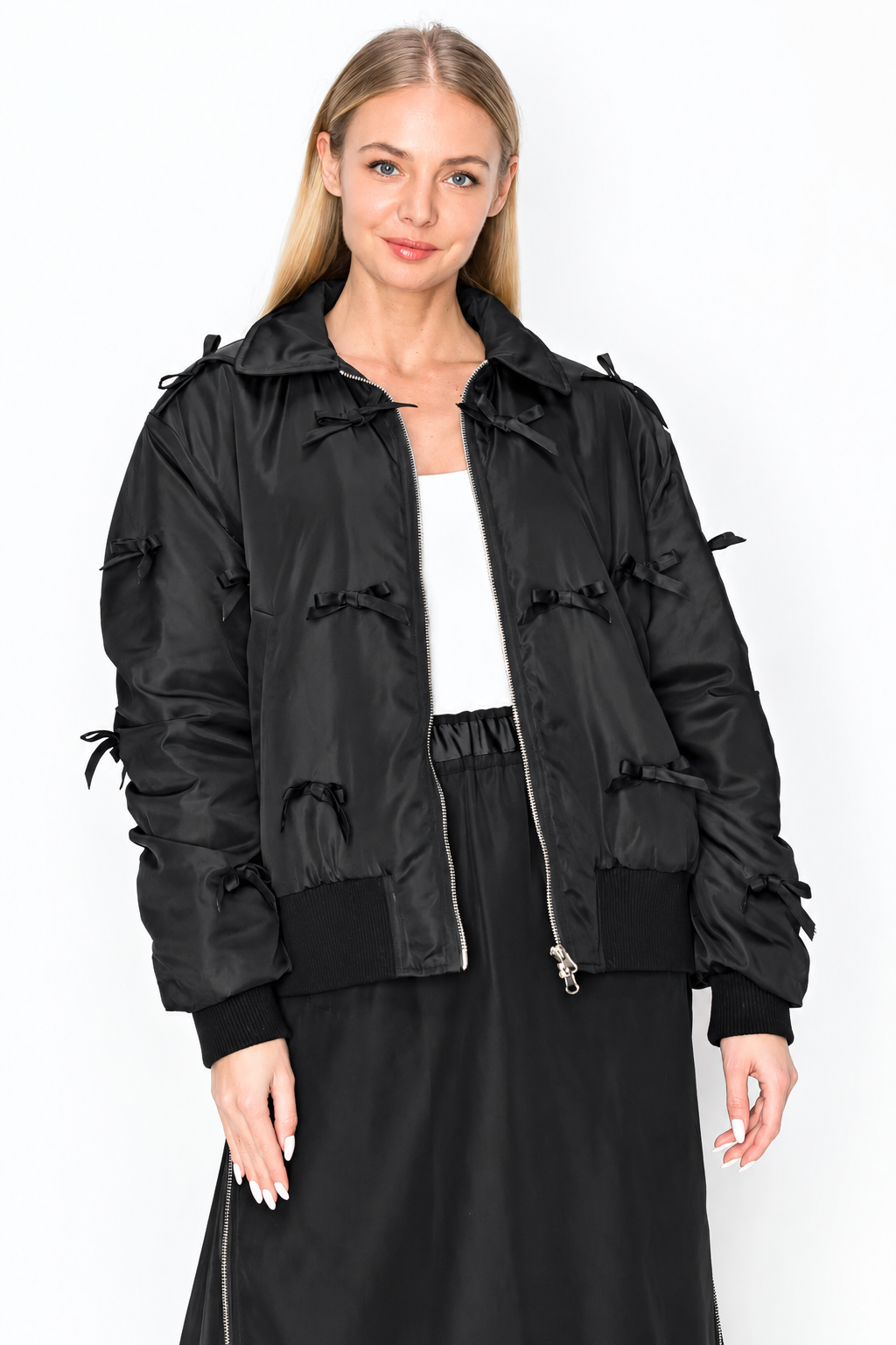 Judith Bomber Jacket with Ribbons