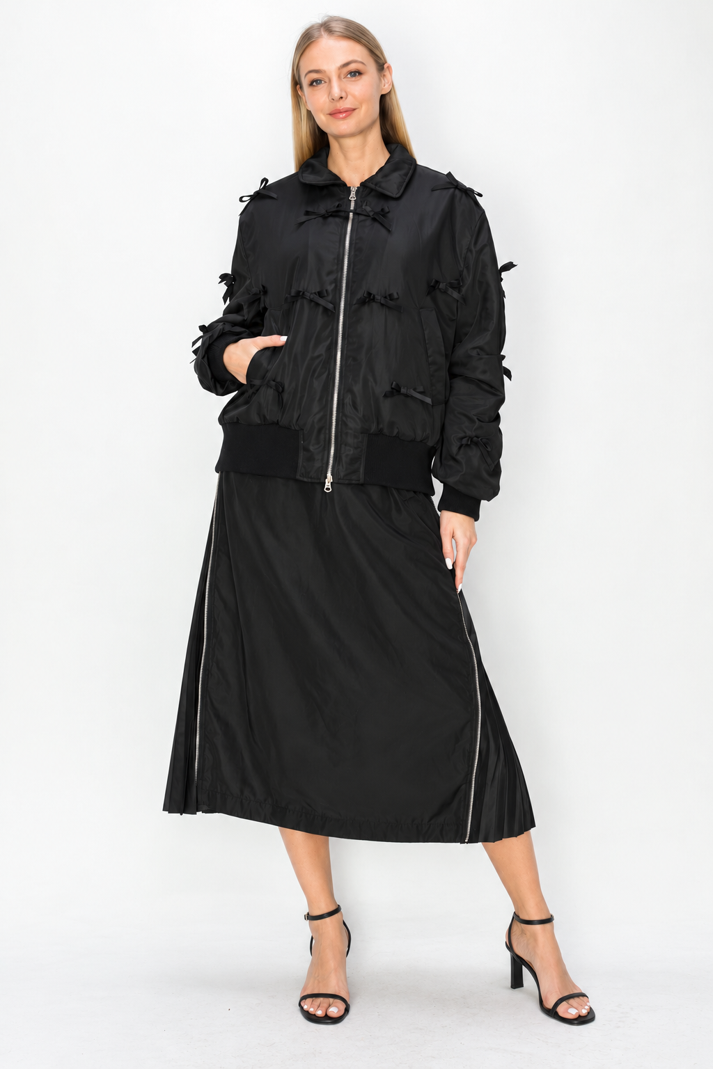 Judith Bomber Jacket with Ribbons