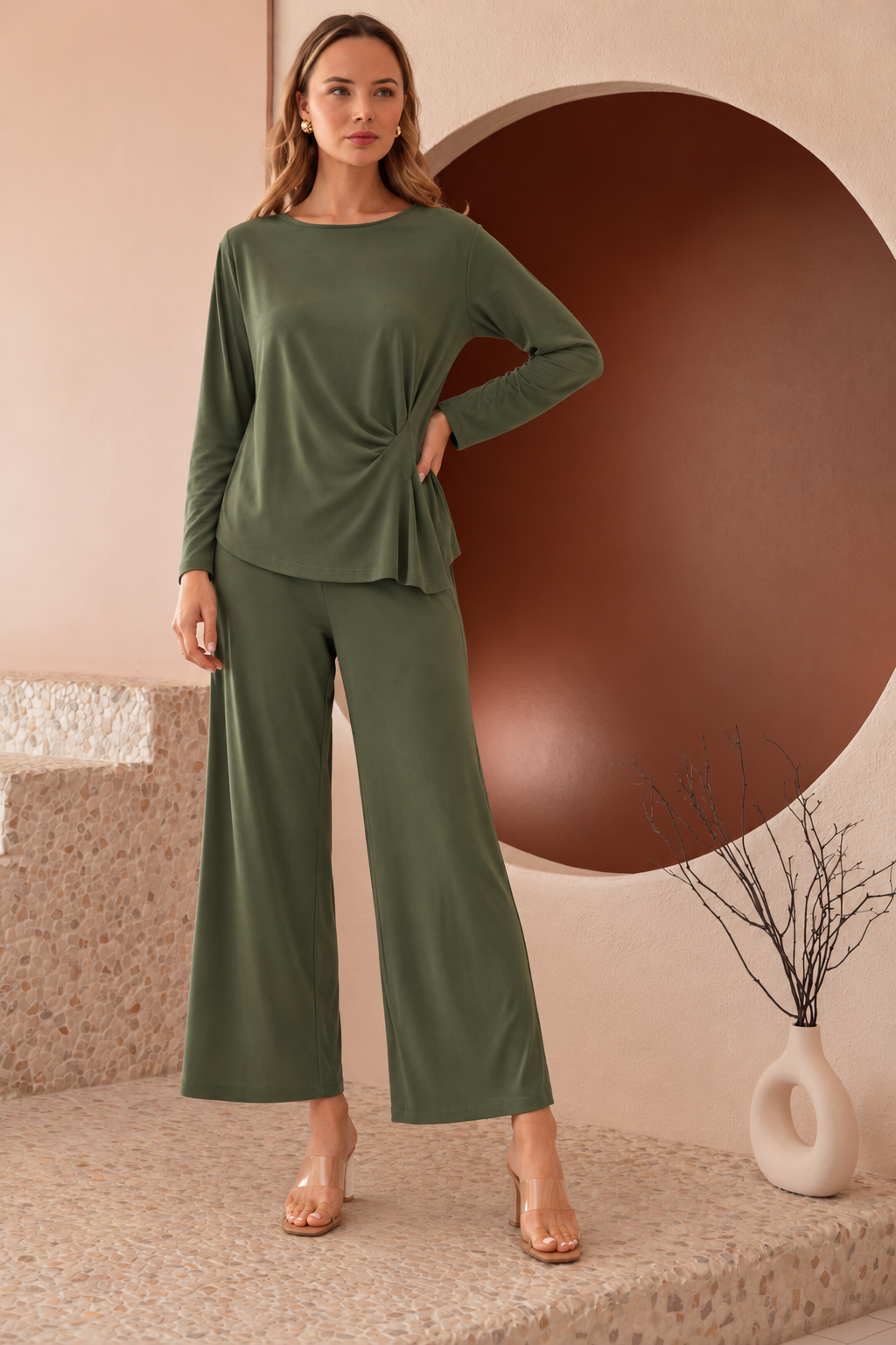Kary Stretch Knit Top