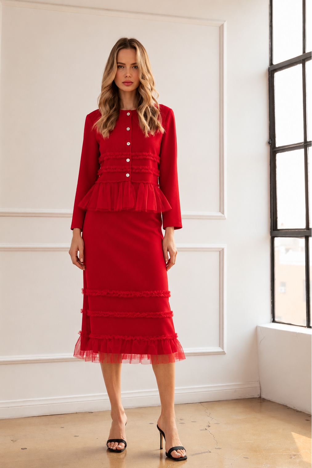 Kimora Knit Ruffle Skirt