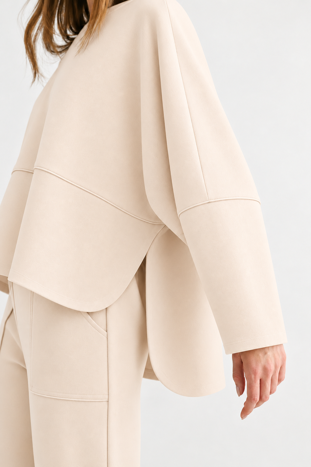 Krista Stretch Crepe Knit Top