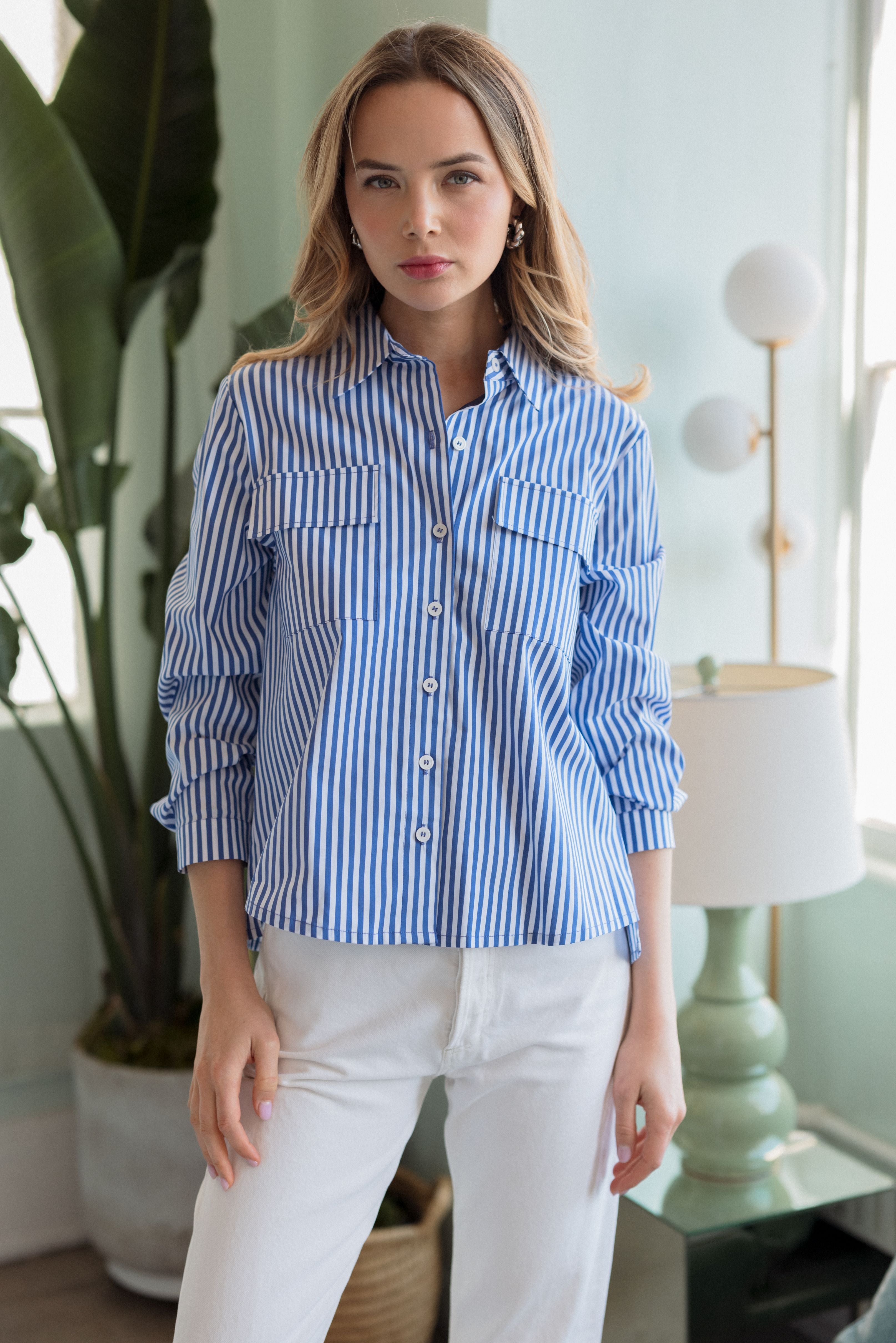 Jenn Shirt with Pleating Details