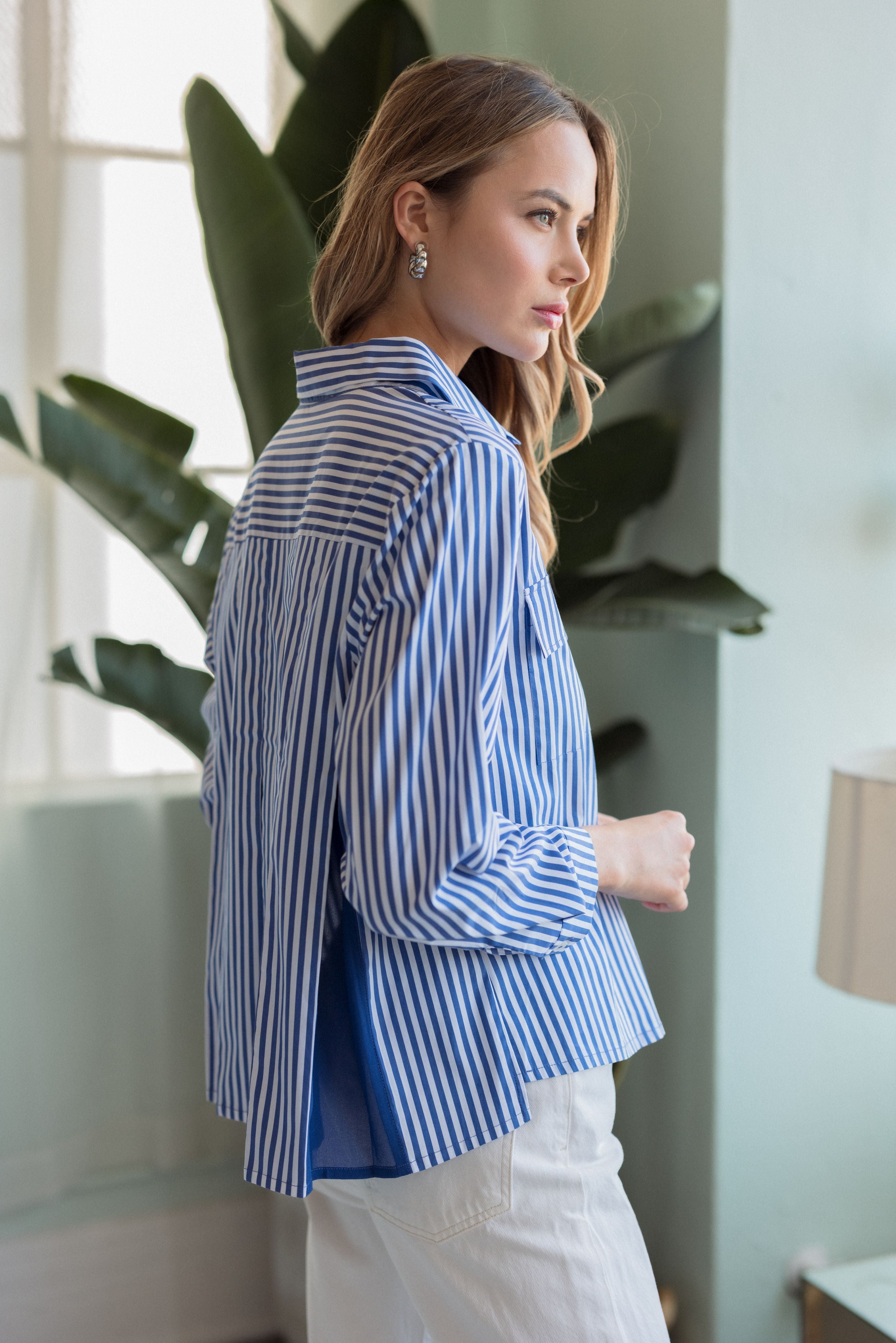 Jenn Shirt with Pleating Details