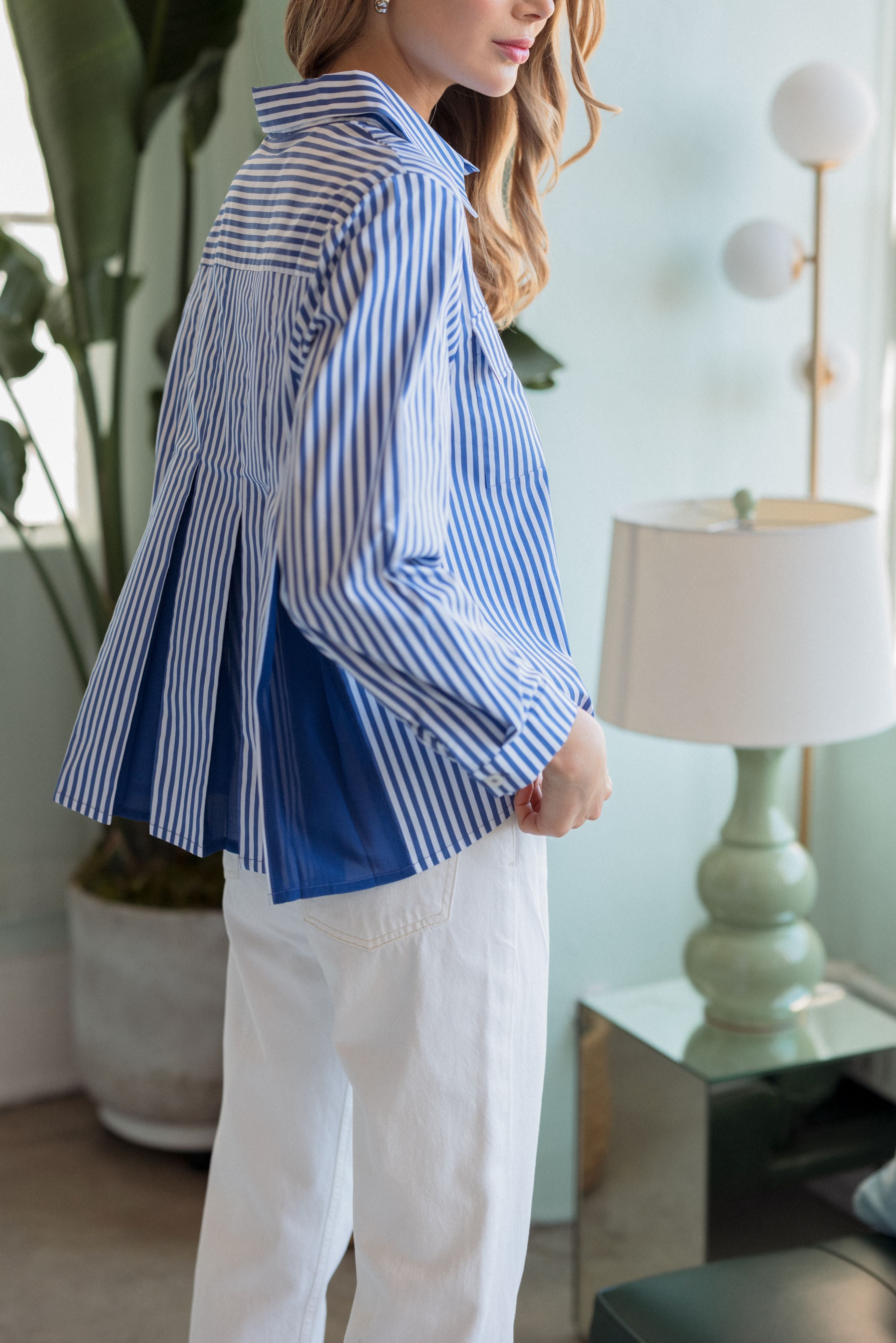 Jenn Shirt with Pleating Details