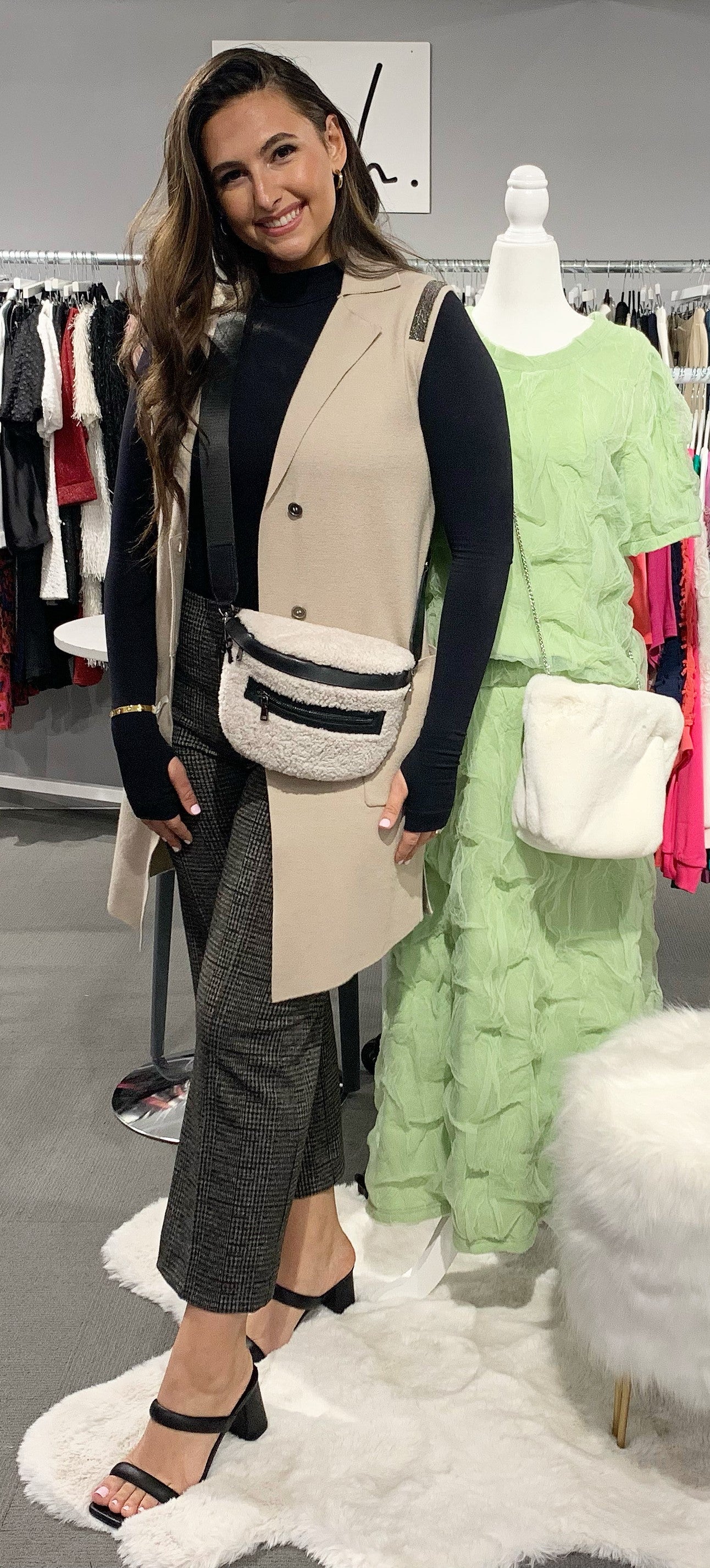 Shirie Stretch Knitted Sweater Vest