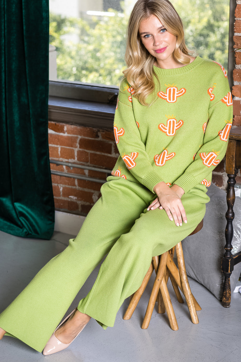 Sian Stretch Ribbed Knitted Pant