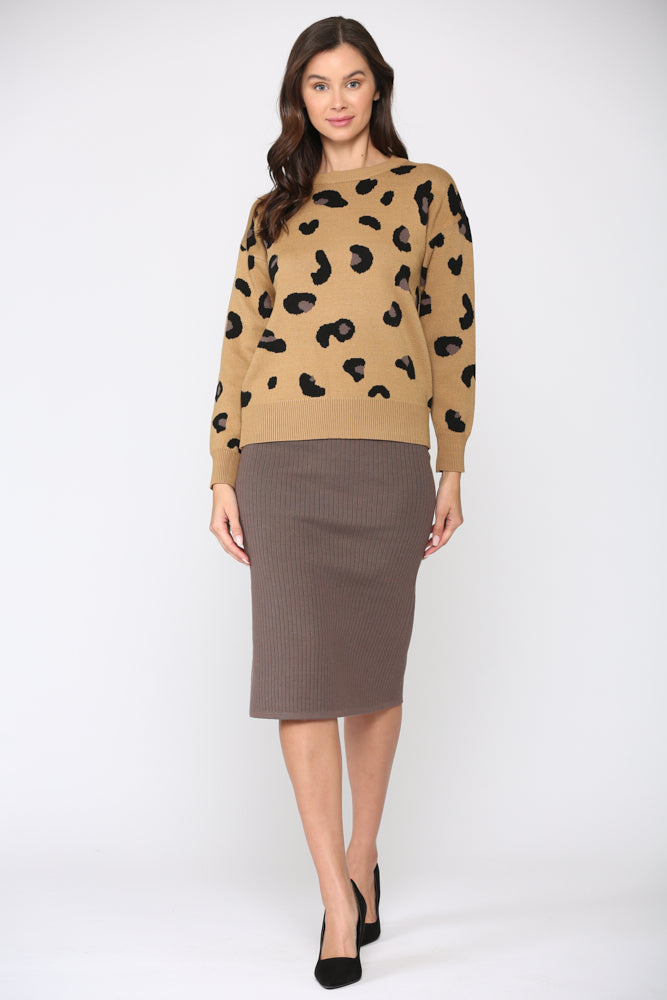 Shantelle Stretch Thick Ribbed Knitted Skirt