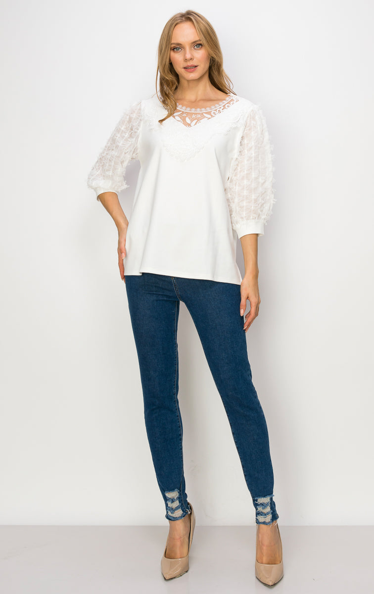 Renae Pointe Knit with Lace