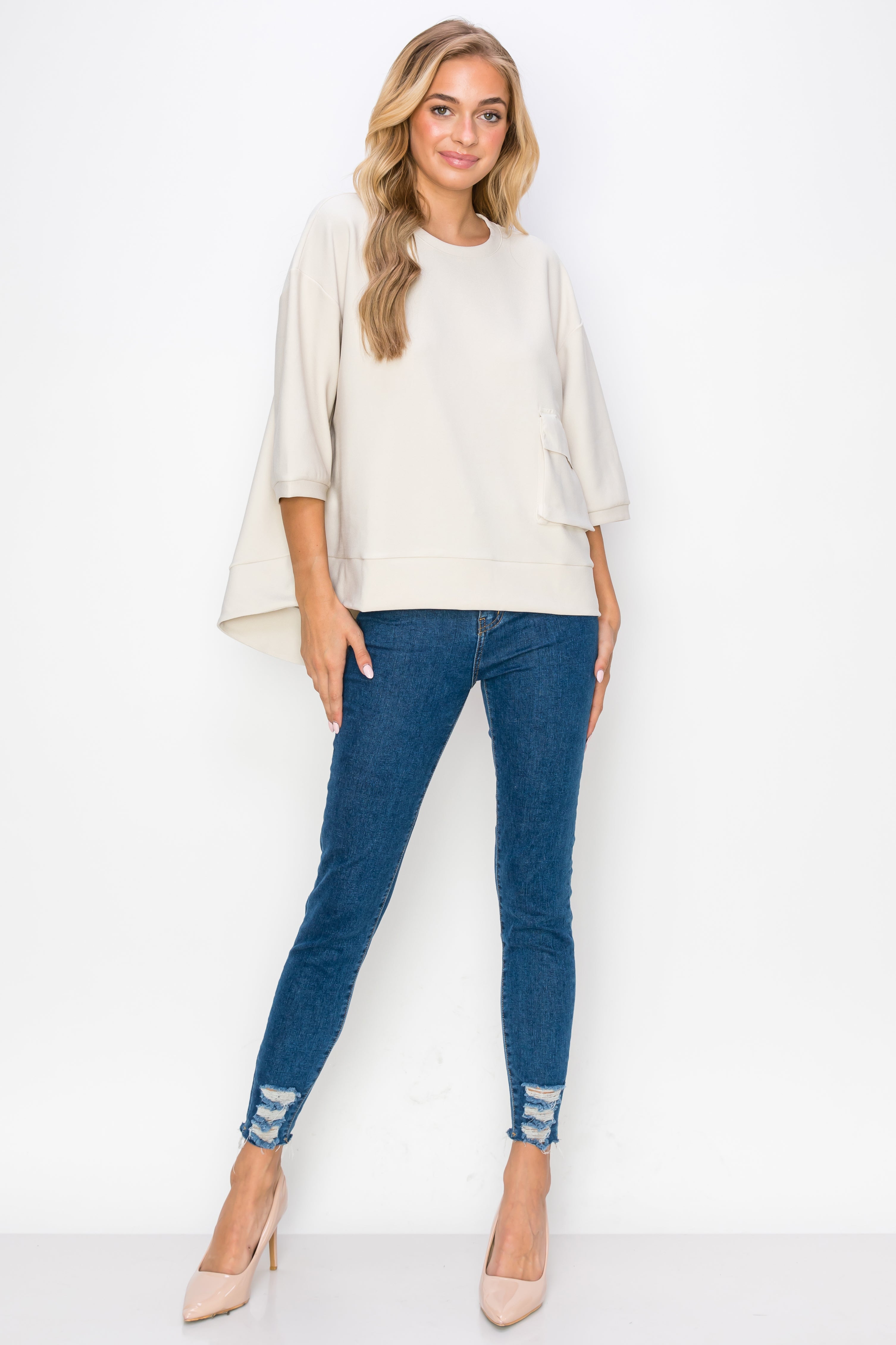 Karen Knit Crepe Top
