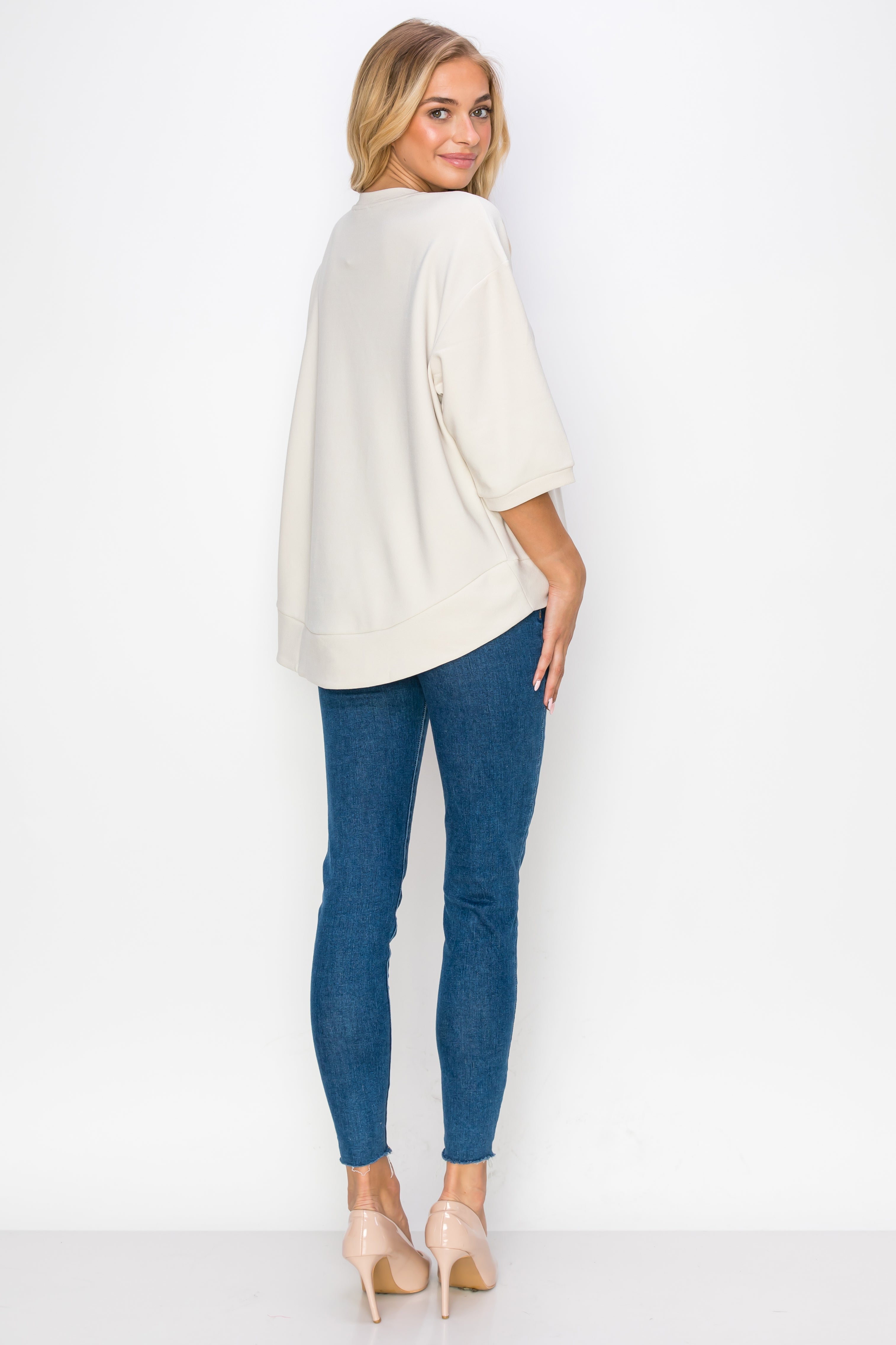 Karen Knit Crepe Top