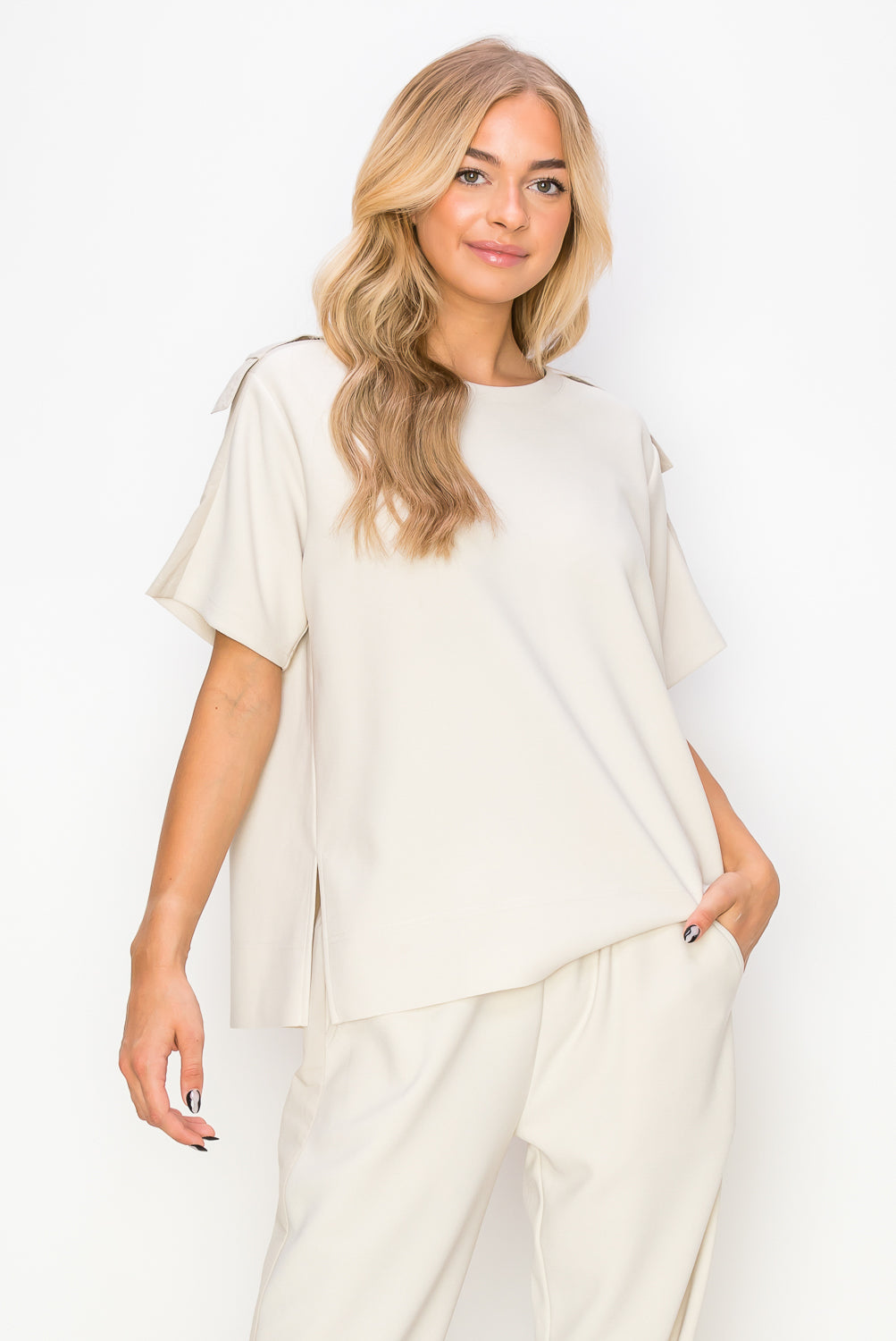 Kate Knit Stretch Crepe Top