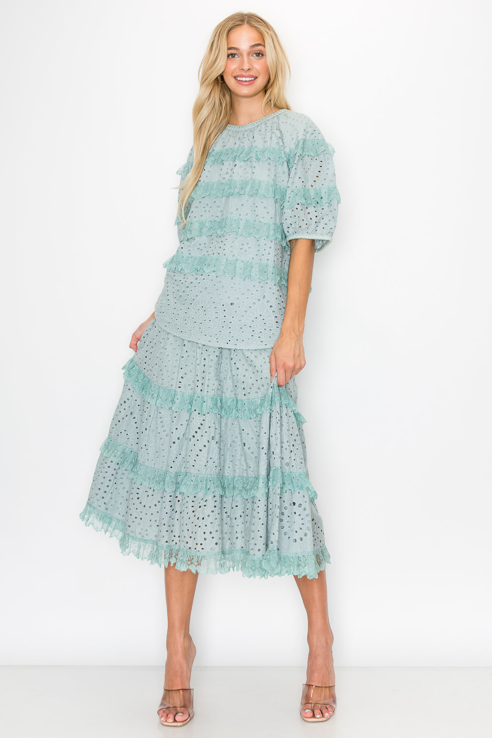 Laura Cotton Lace Eyelet Top