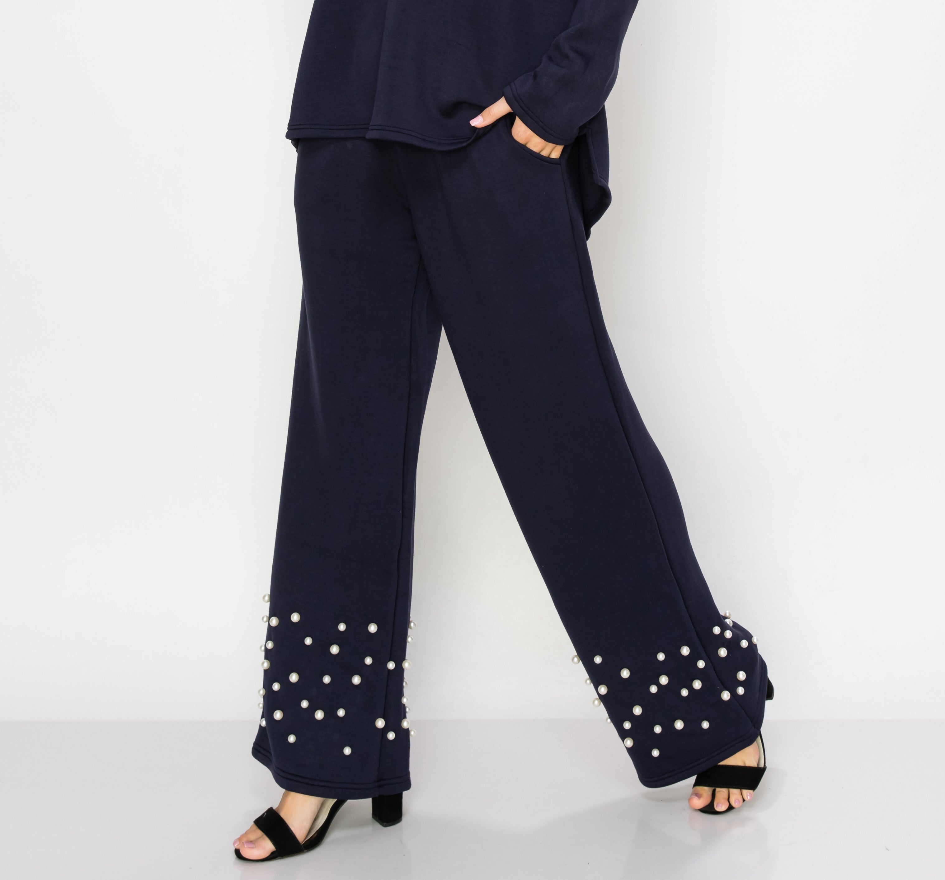Faith Stretch French Scuba Pearl Pant