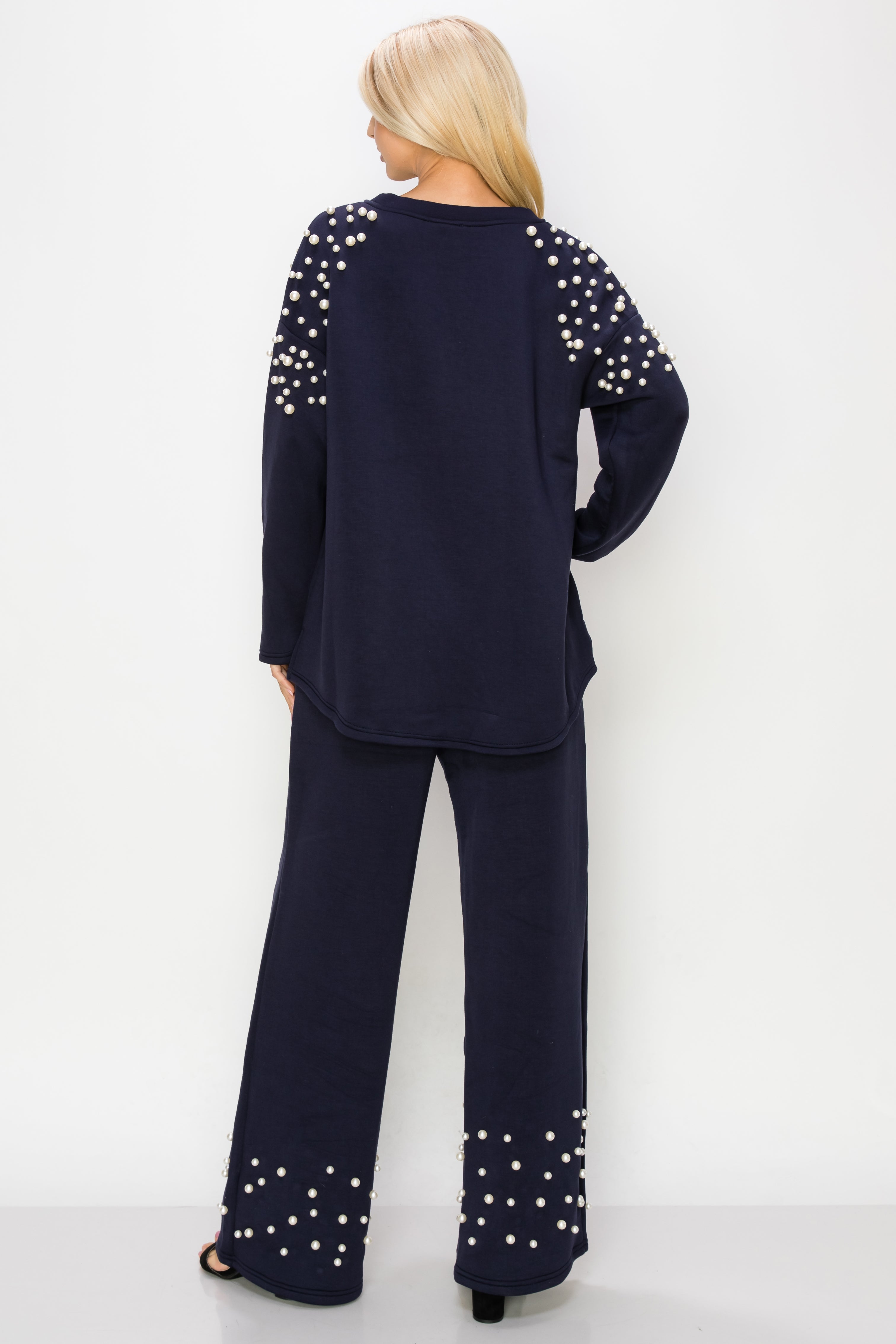 Faith Stretch French Scuba Pearl Pant