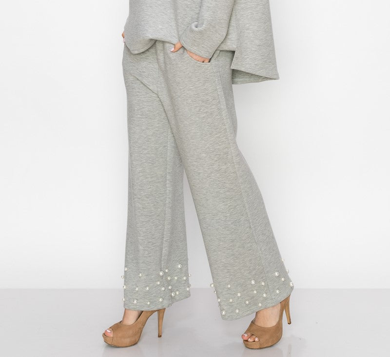 Faith Stretch French Scuba Pearl Pant