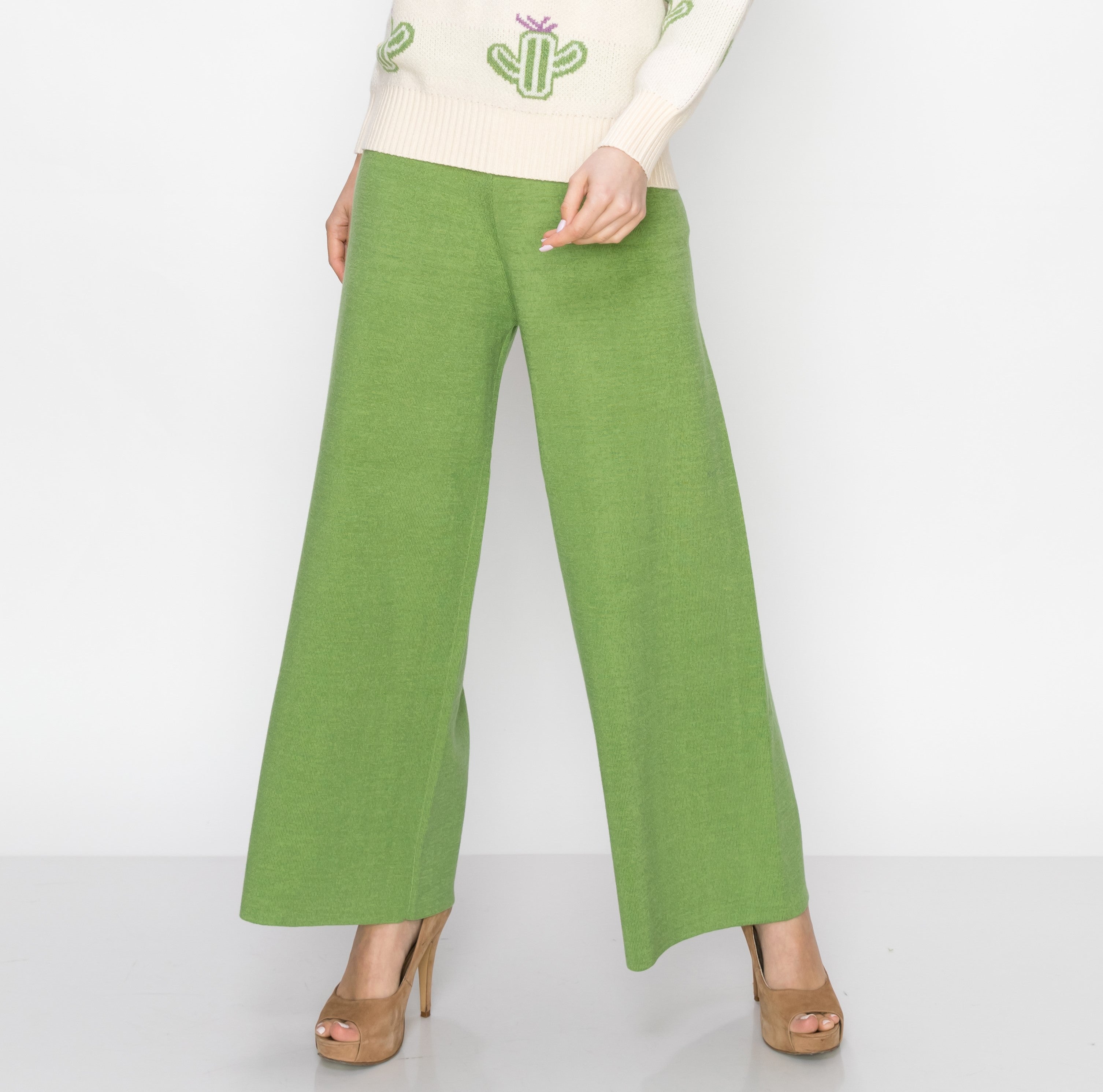 Sian Stretch Ribbed Knitted Pant