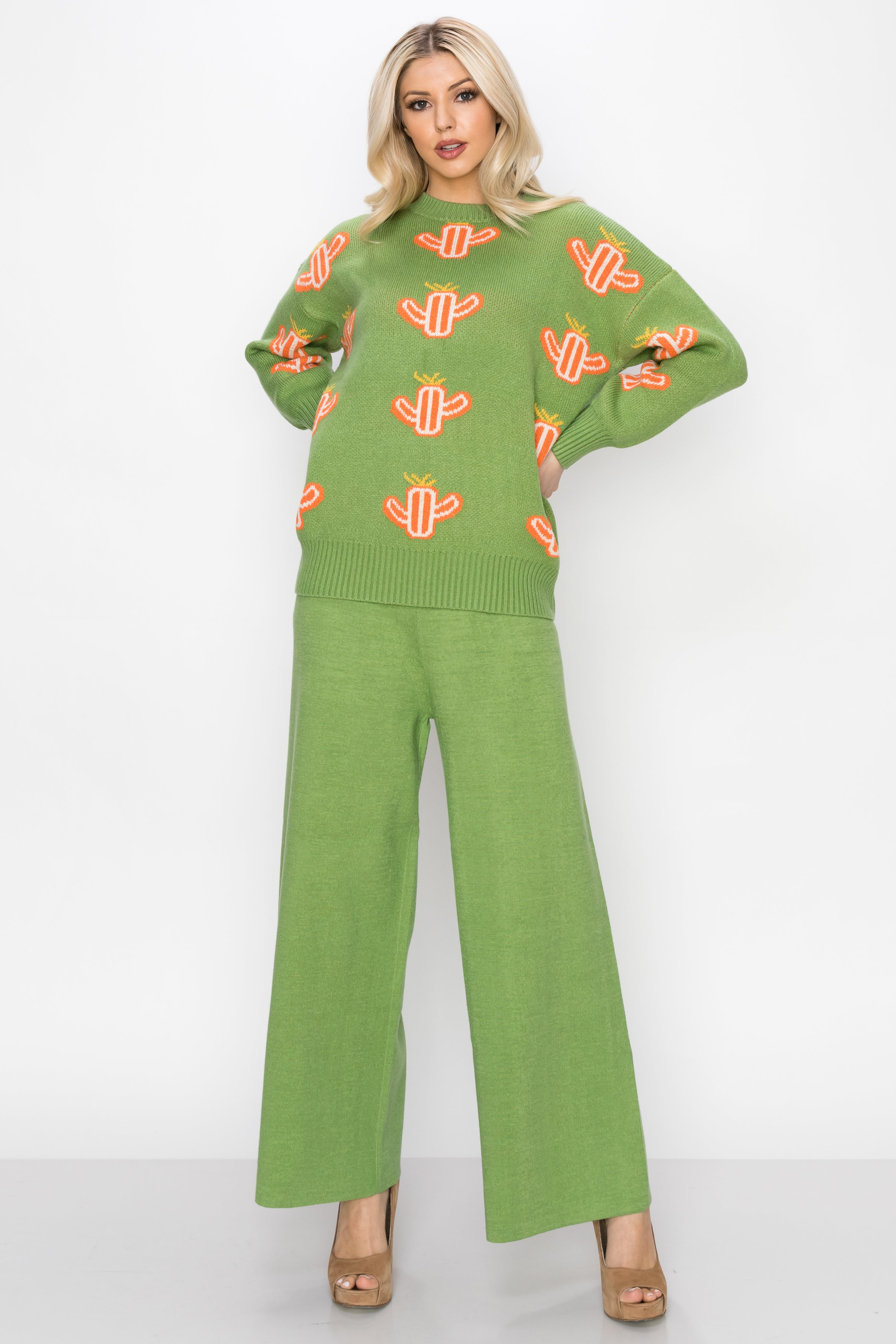 Sian Stretch Ribbed Knitted Pant