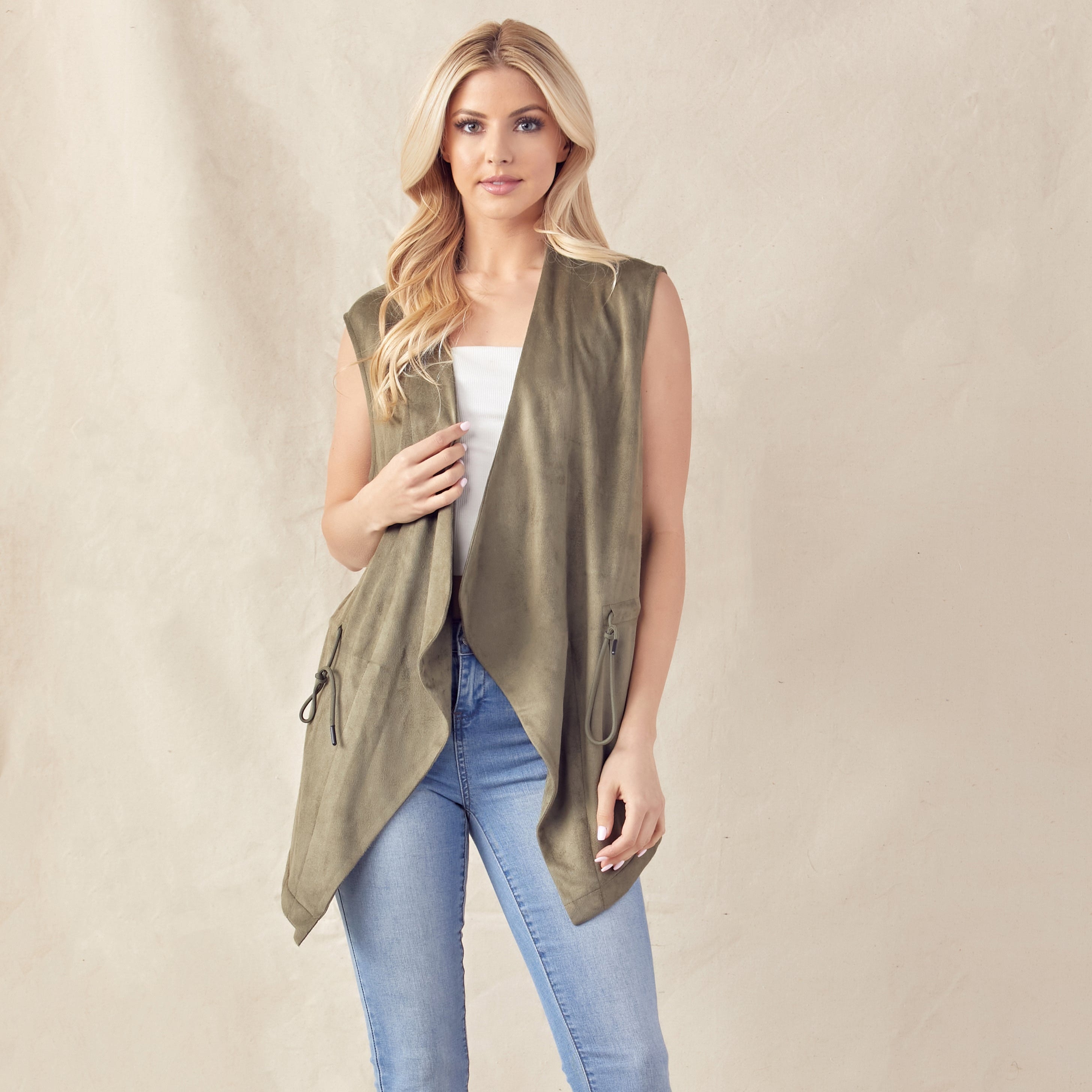 Anna Stretch Suede Vest