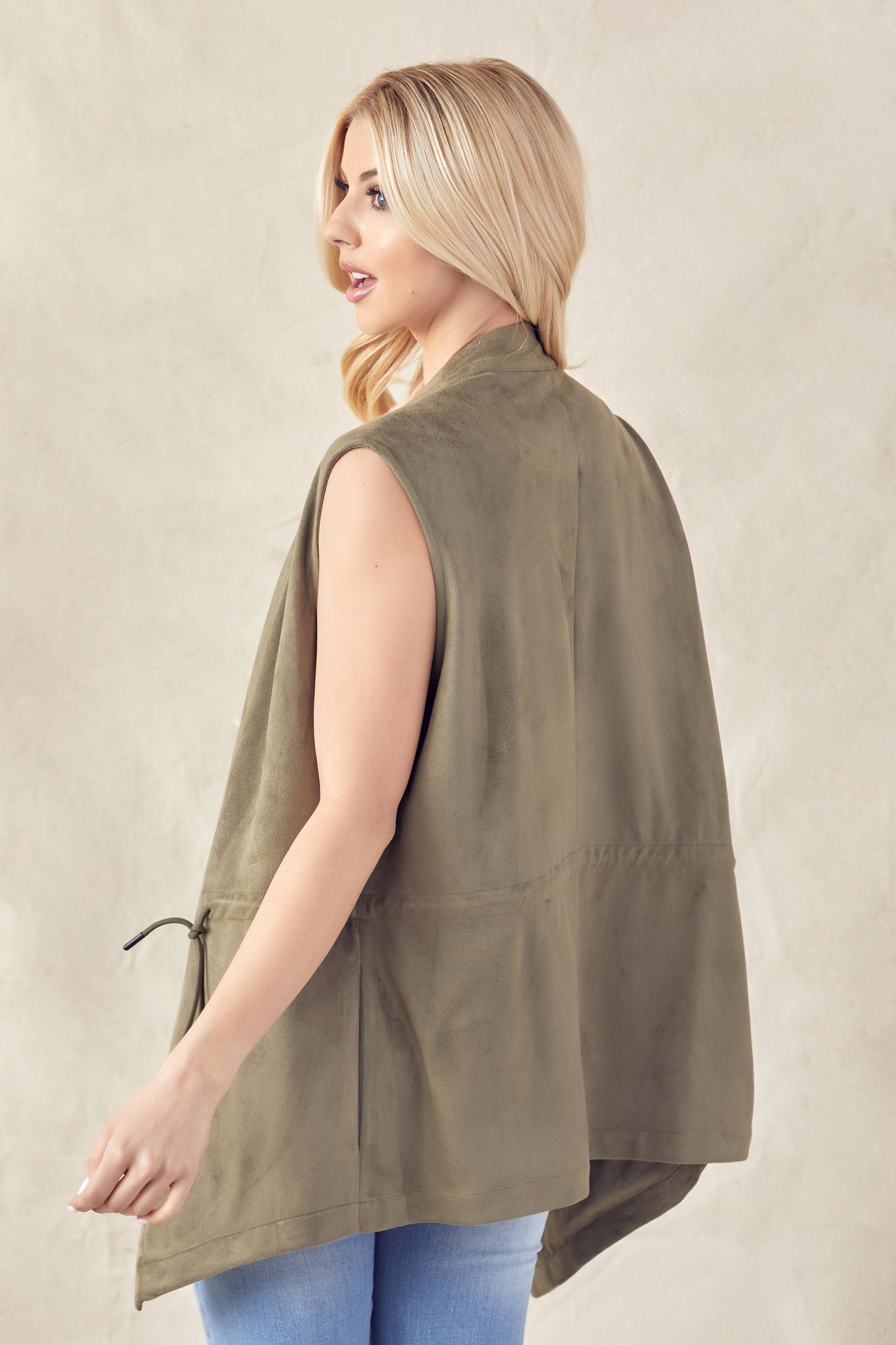 Anna Stretch Suede Vest