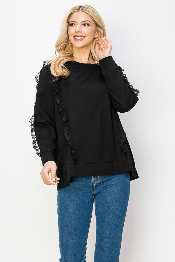 Rachela Stretch Pointe Knit with Lace