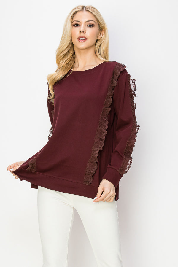 Rachela Stretch Pointe Knit with Lace