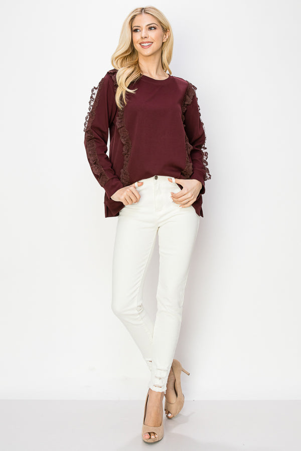 Rachela Stretch Pointe Knit with Lace