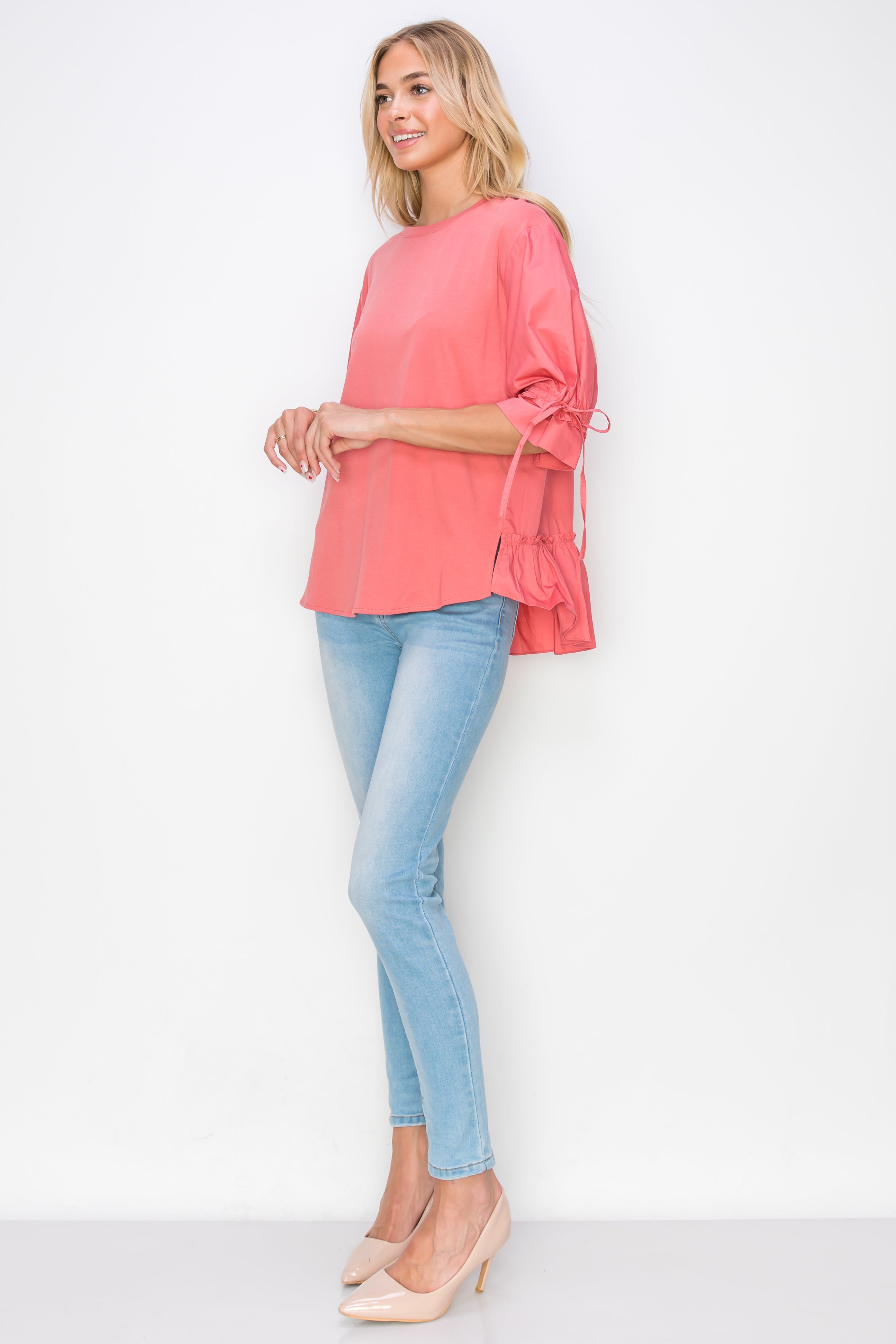 Reida Stretch Pointe Knit Top