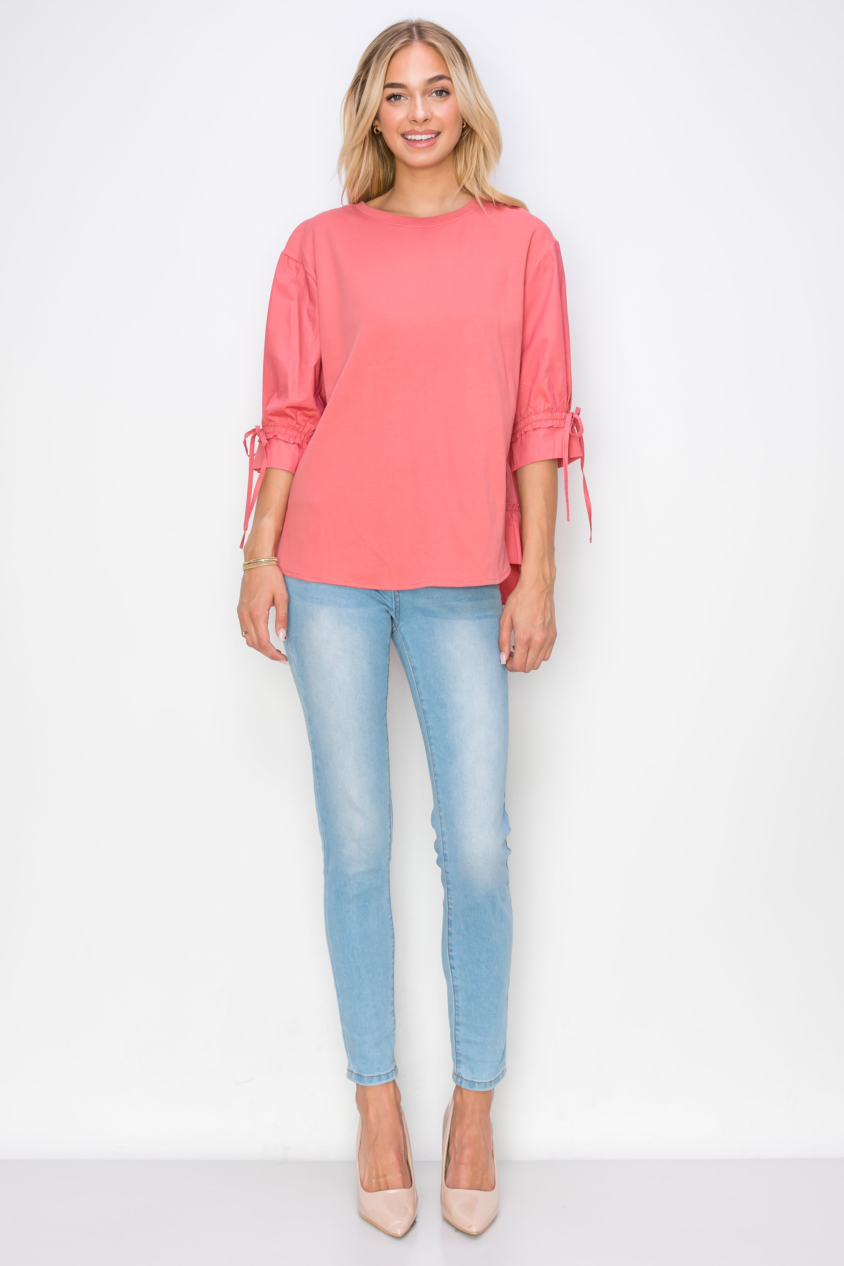 Reida Stretch Pointe Knit Top