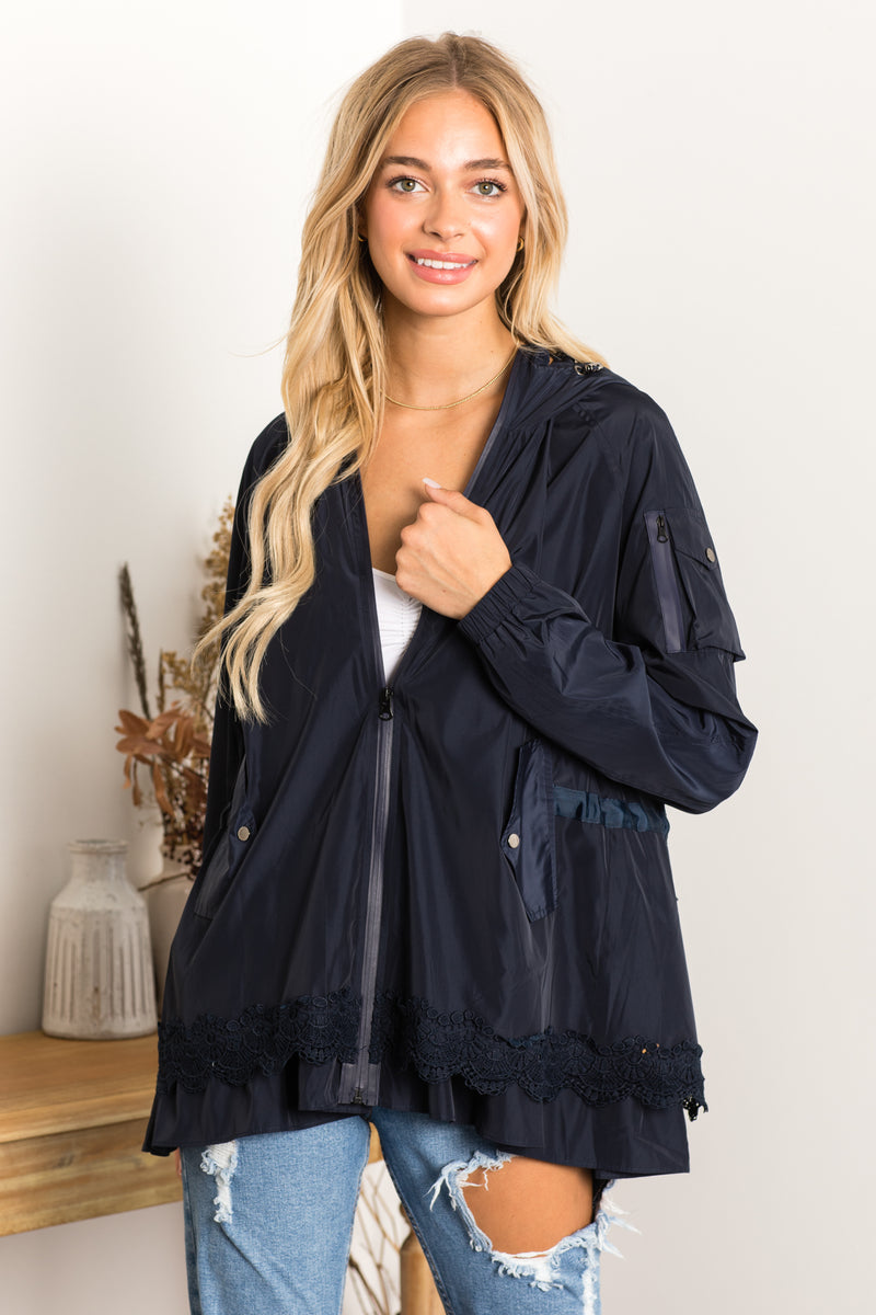 Jadis Woven Windbreaker Jacket with Hoodie Jadis Woven Windbreaker Jacket with Hoodie