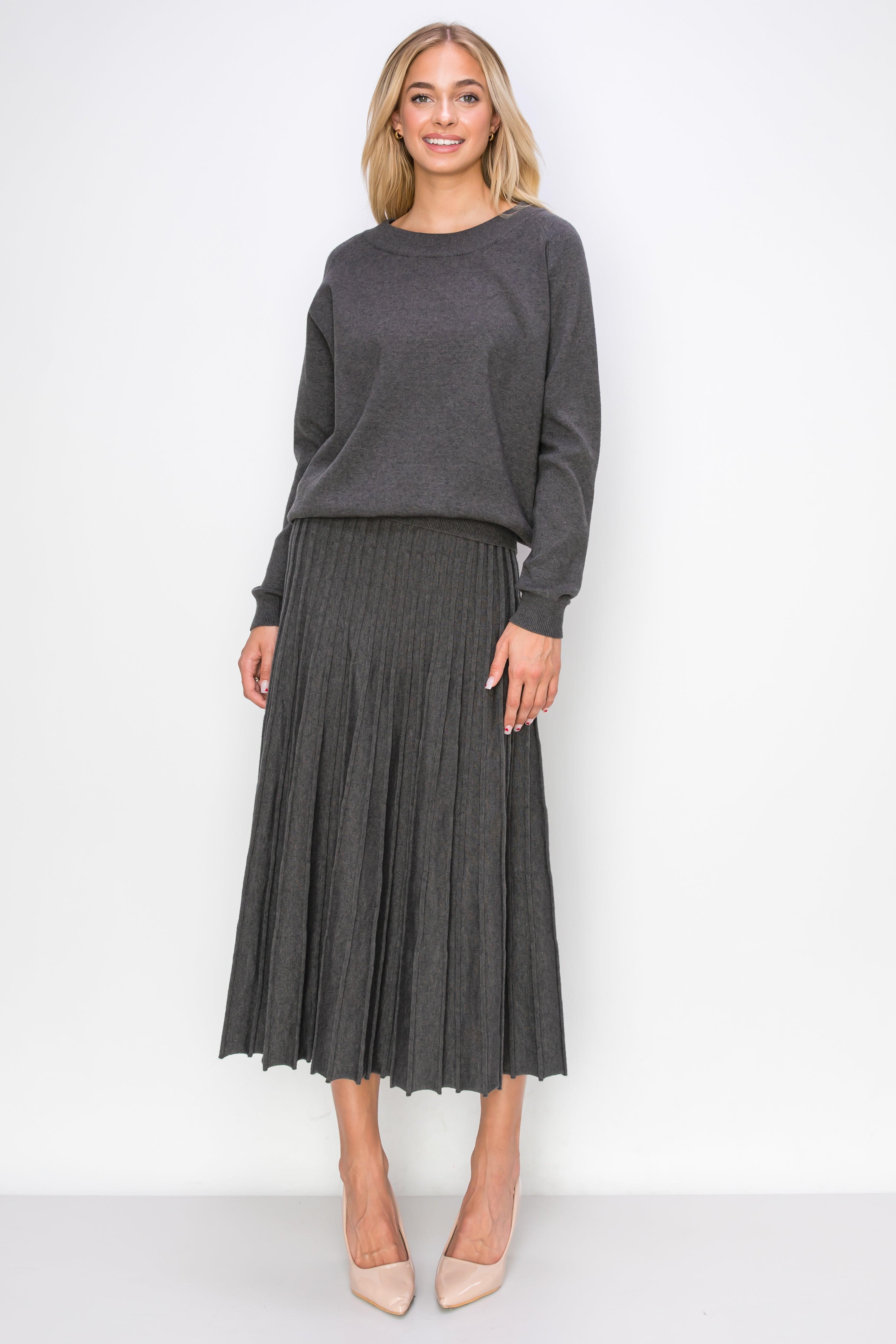 Sanaa Stretch Knitted Ribbed Skirt