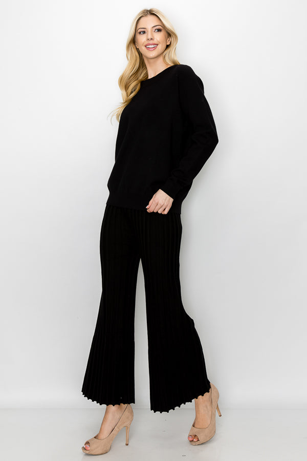 Selie Stretch Knitted Ribbed Pant