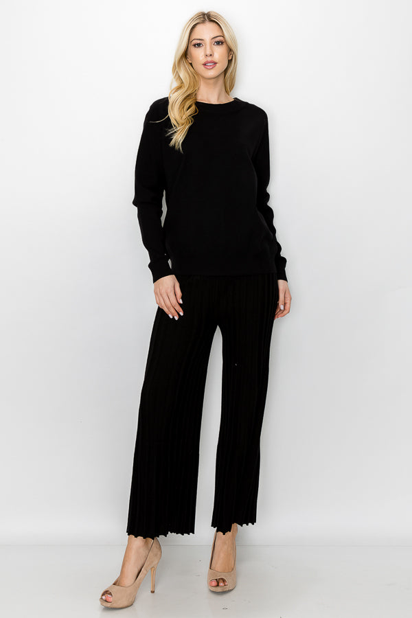 Selie Stretch Knitted Ribbed Pant