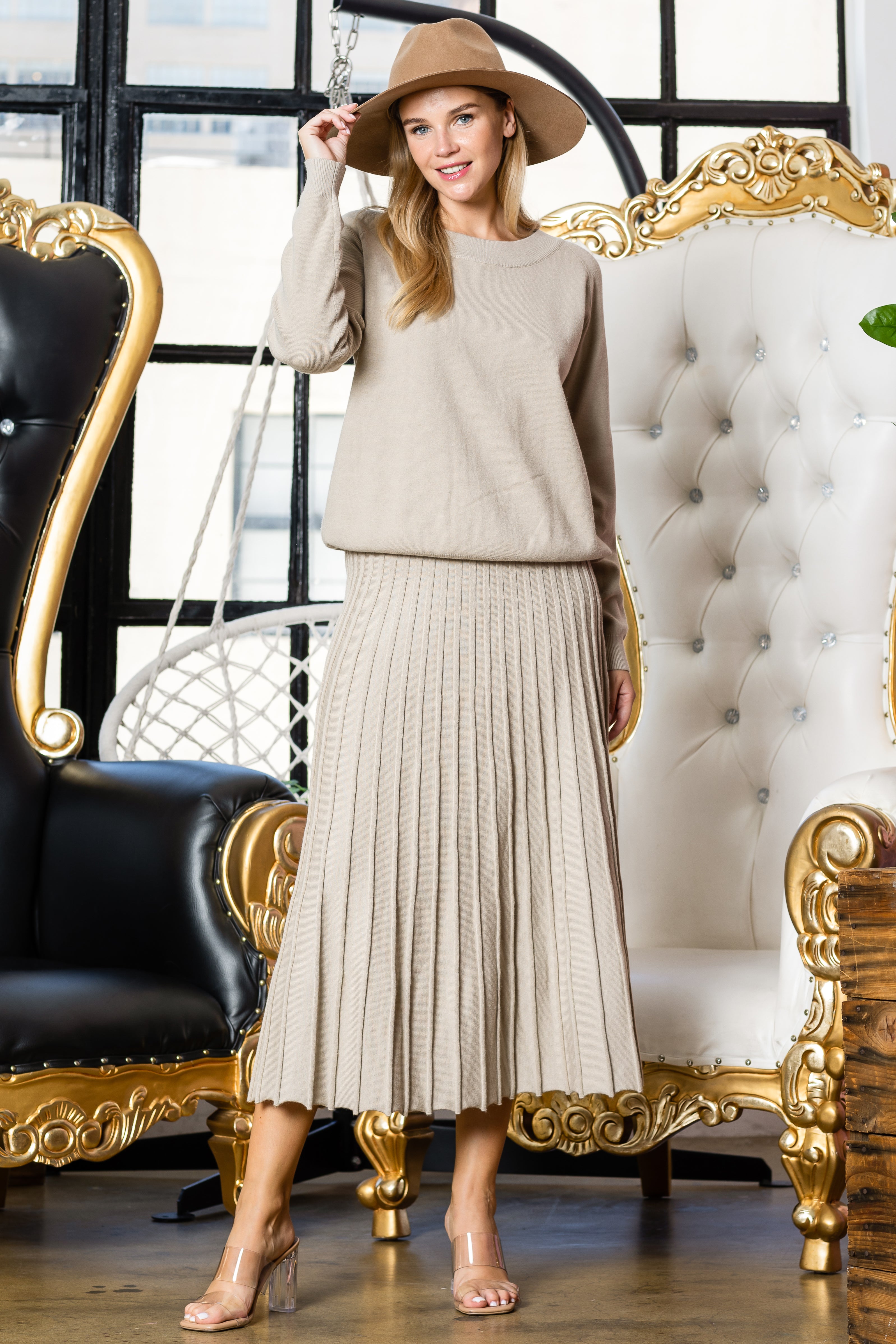 Sandy Stretch Knitted Sweater