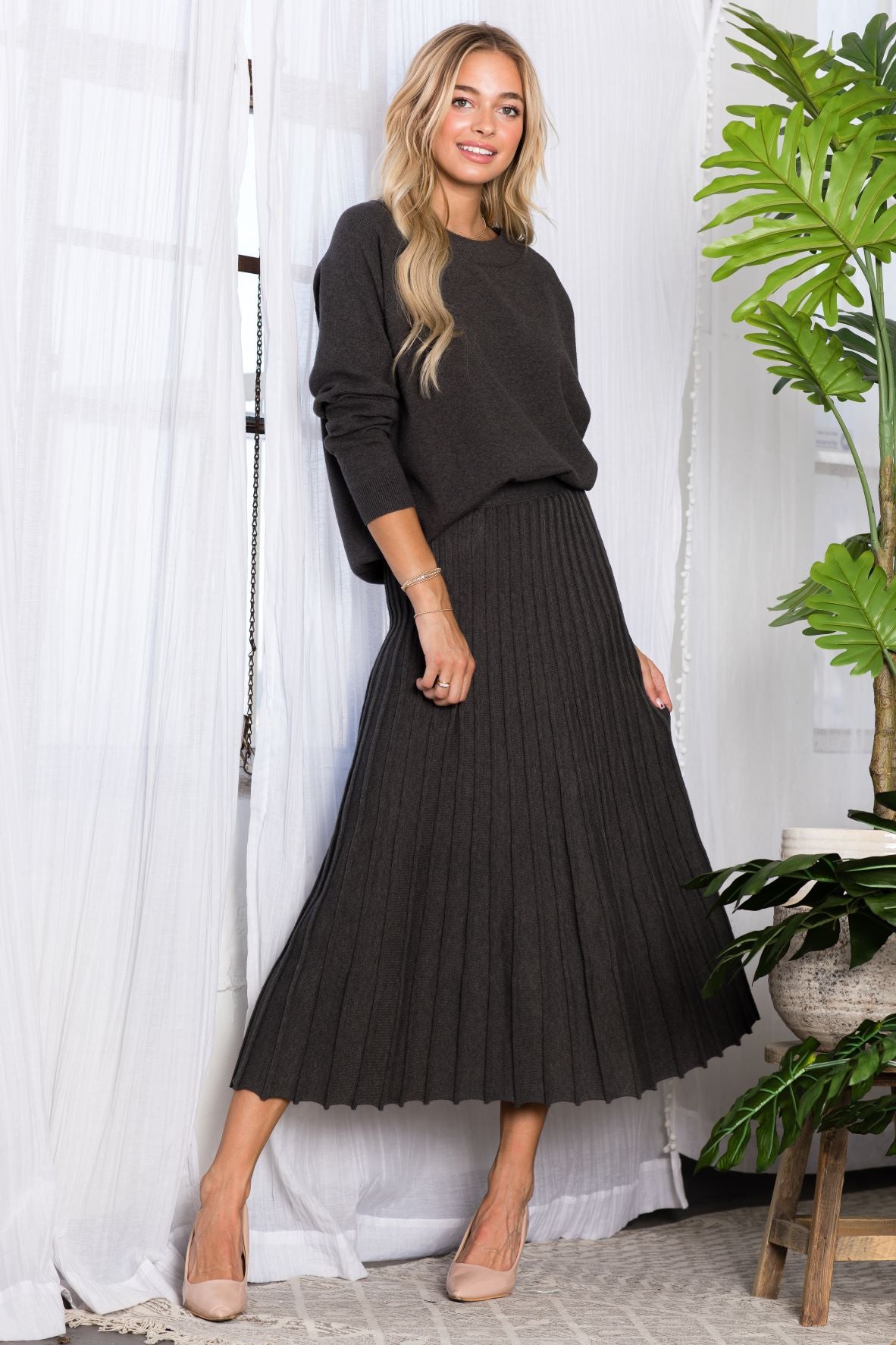 Sandy Stretch Knitted Sweater