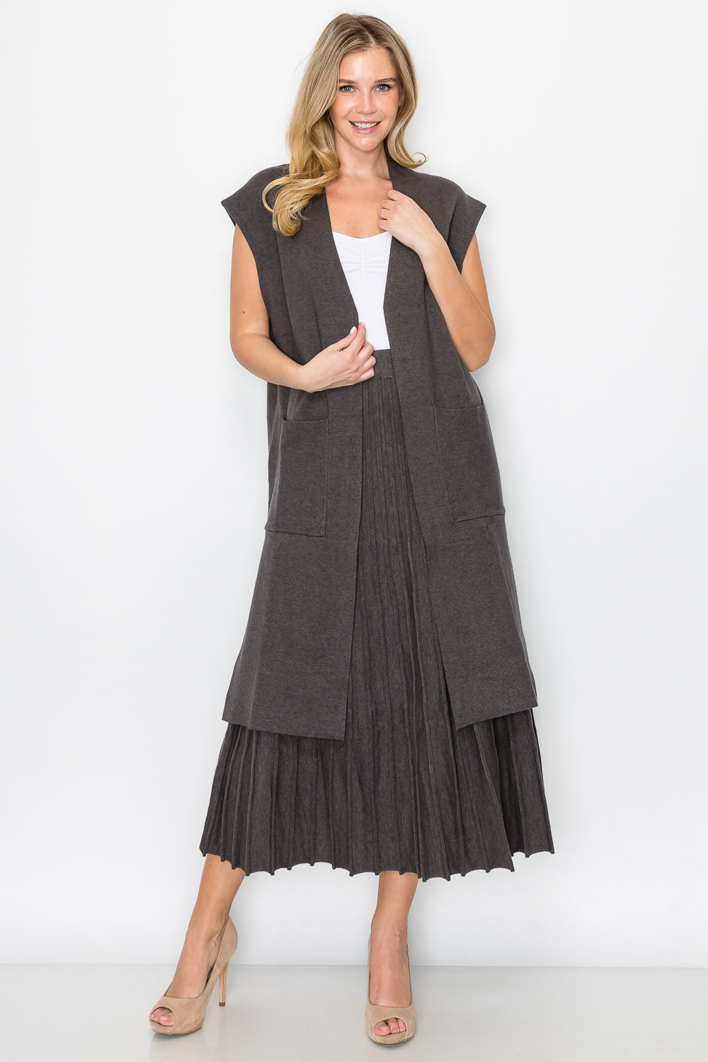 Sarie Stretch Knitted Sweater Vest