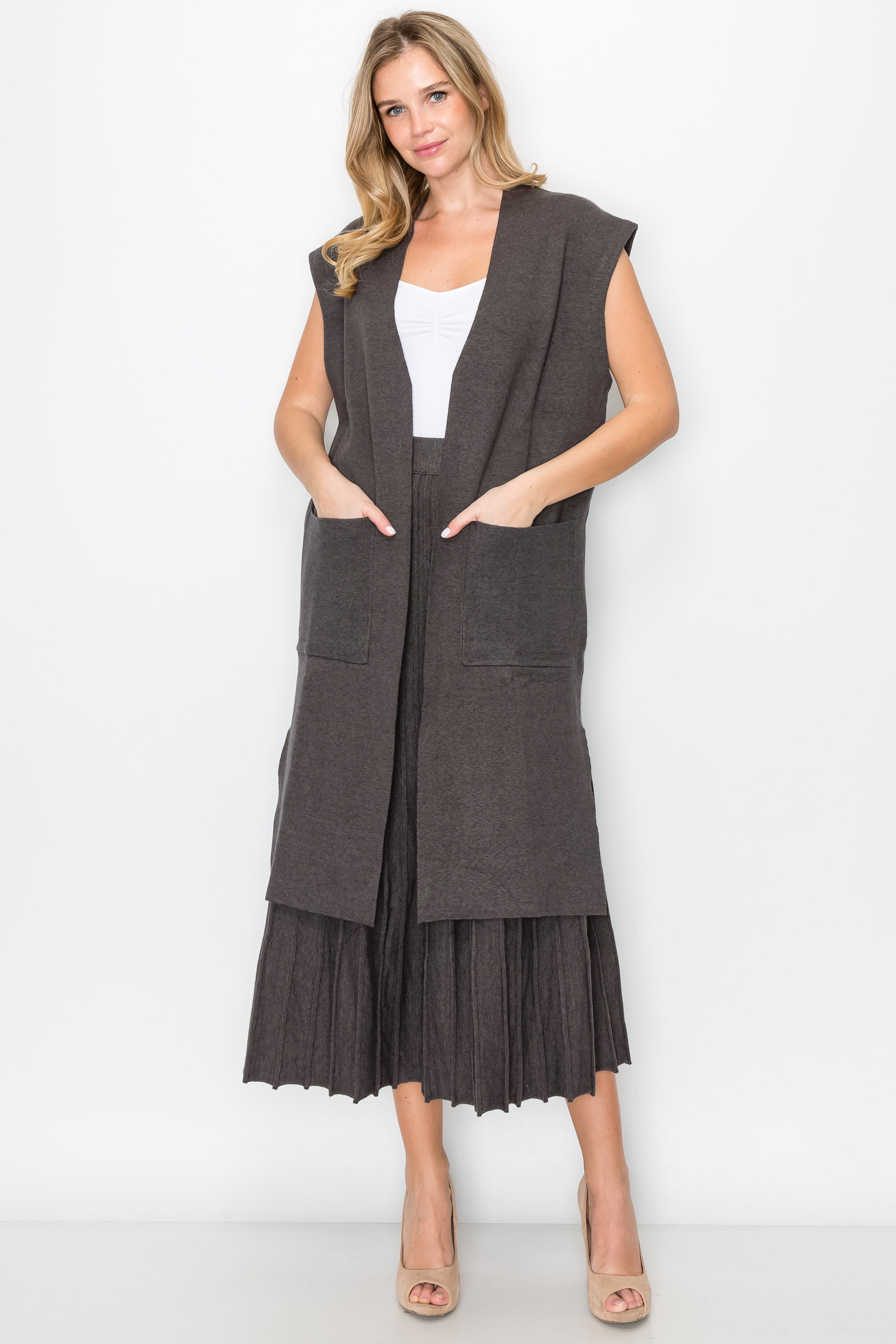 Sanaa Stretch Knitted Ribbed Skirt
