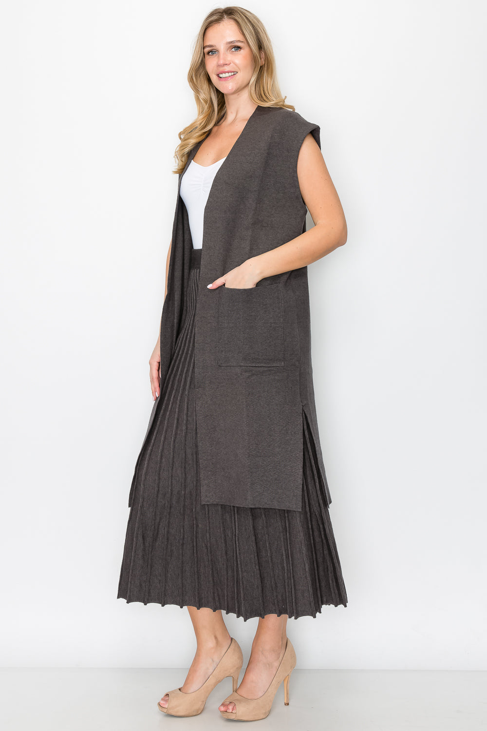 Sarie Stretch Knitted Sweater Vest