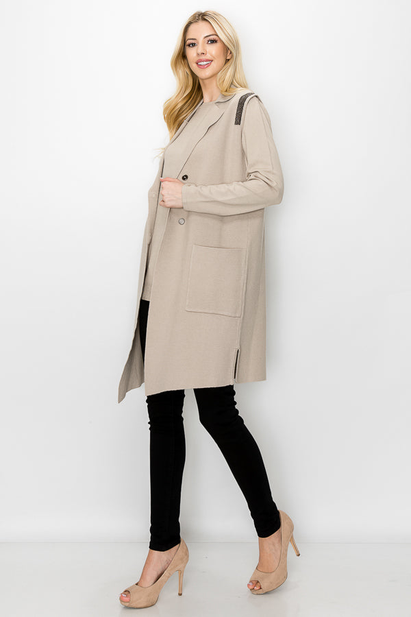 Shirie Stretch Knitted Sweater Vest