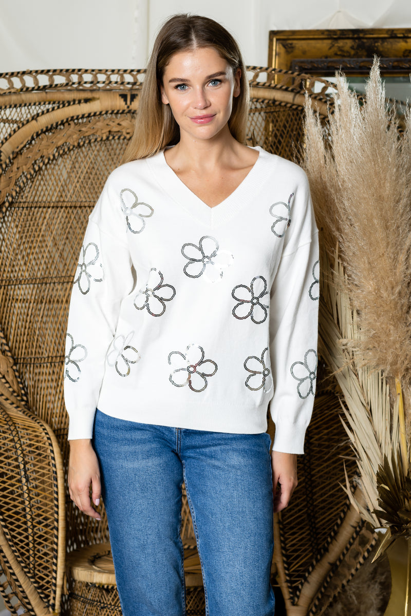 JOH. APPAREL BLACK AND GREY LEOPARD LONG SLEEVE TOP STYLE: JA0121 main image 1