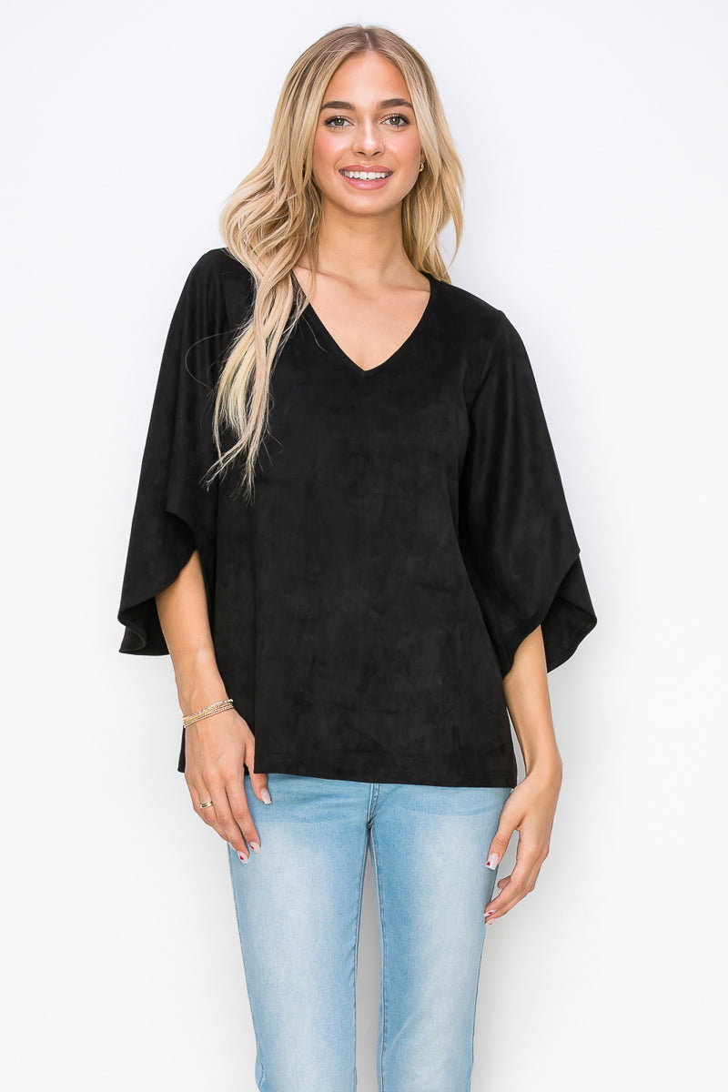 Aeris Stretch Suede Top