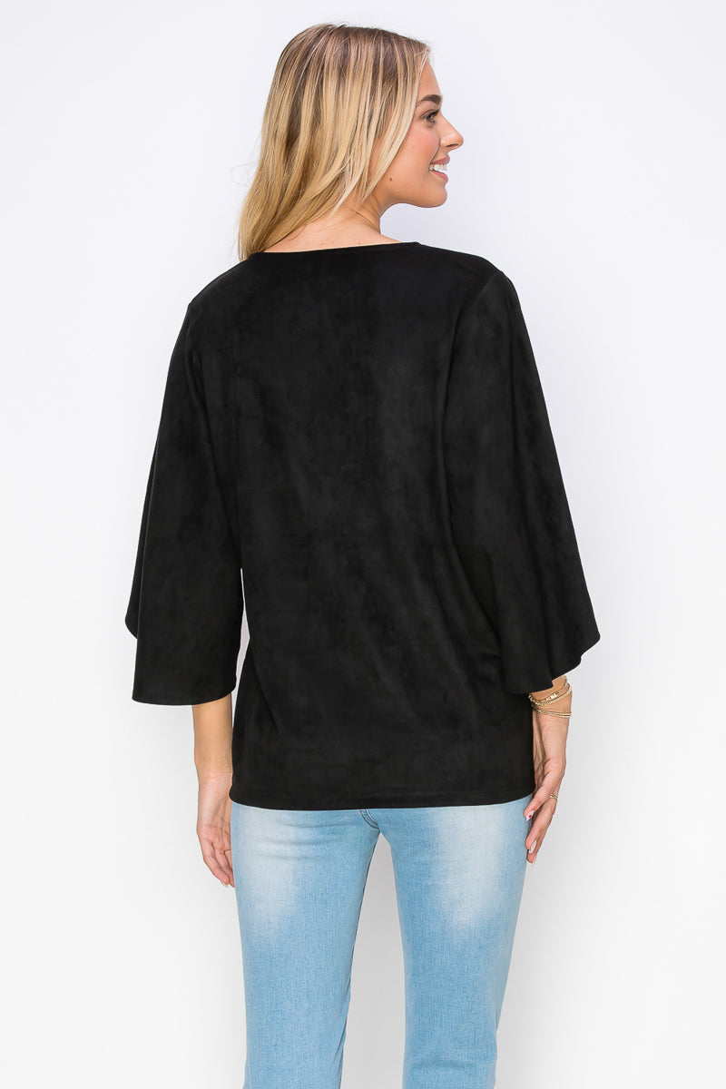 Aeris Stretch Suede Top
